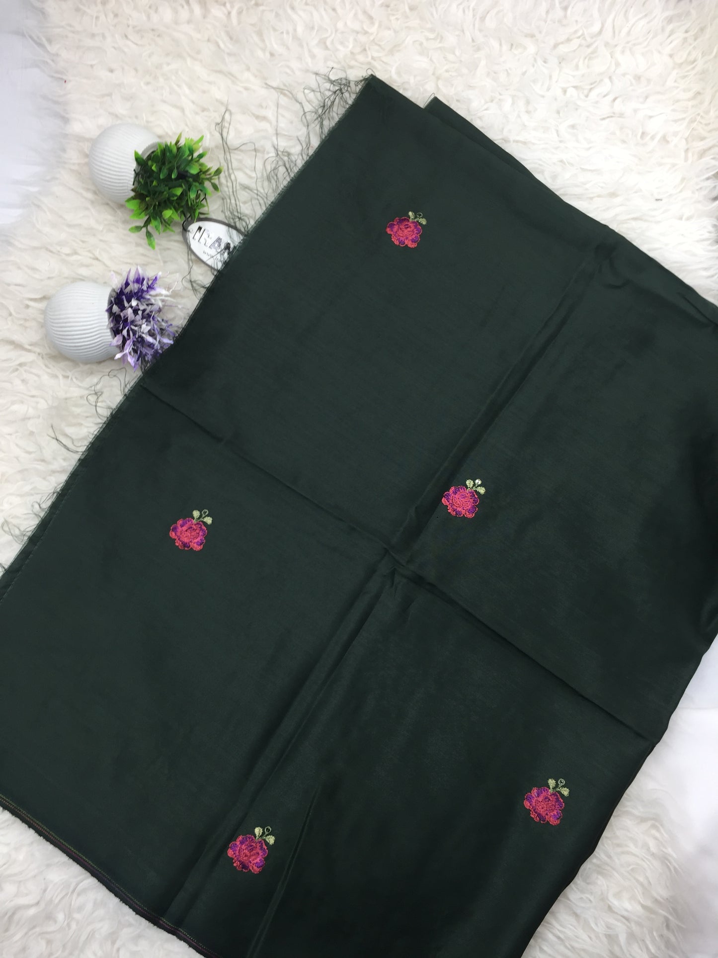 Viscose Embroidered Three Piece