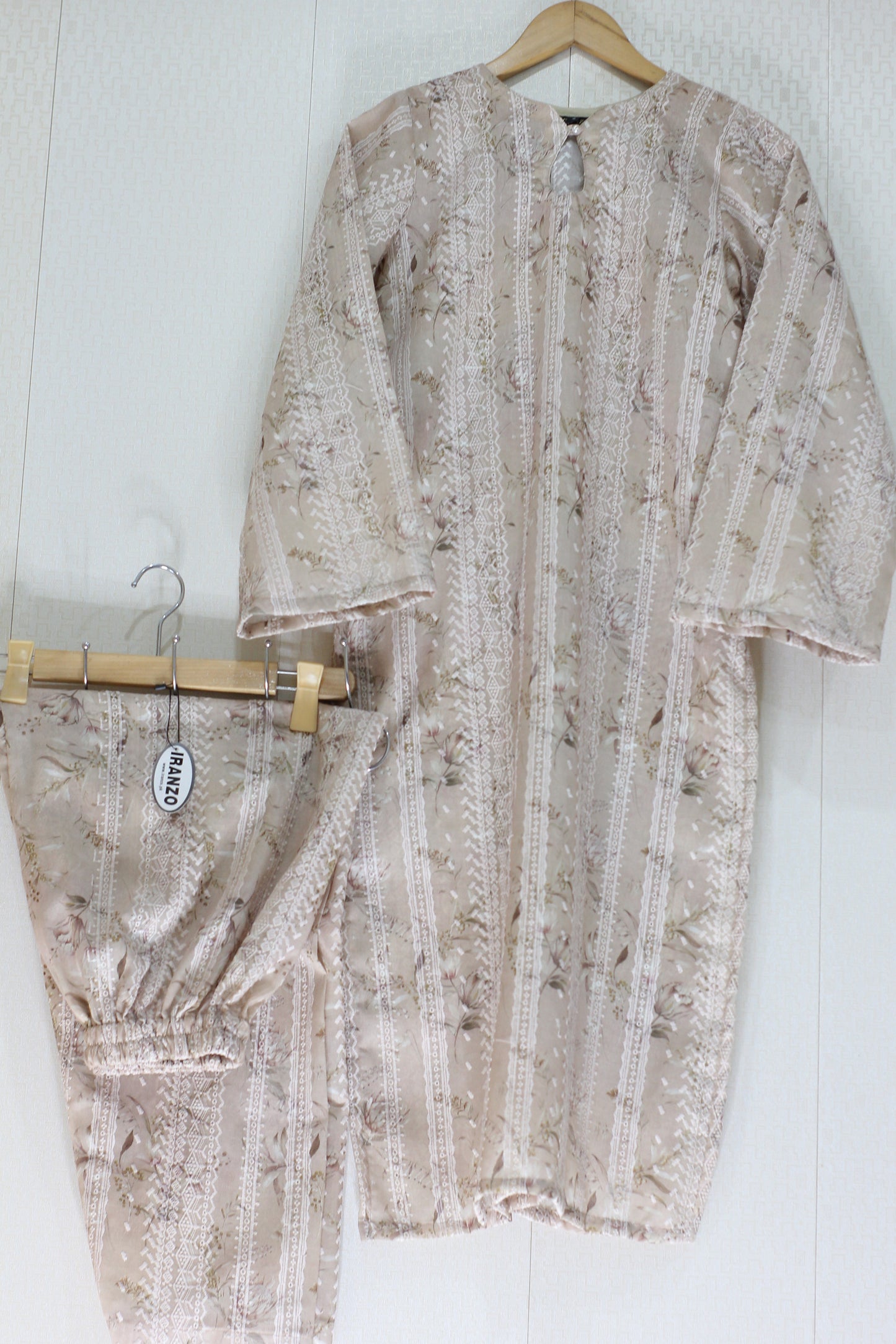 Beige Chikankari Two Piece