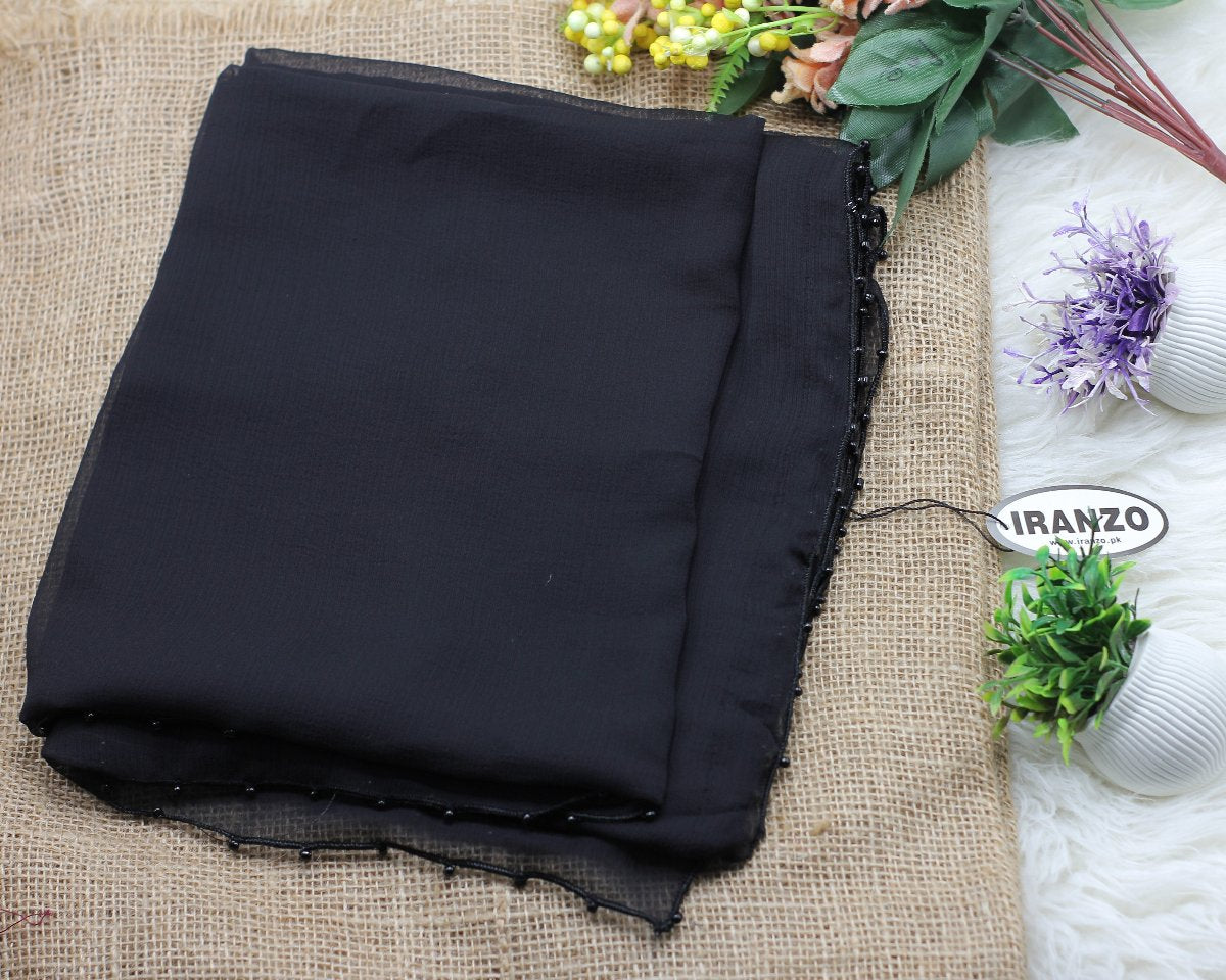 Black Solid Dupatta