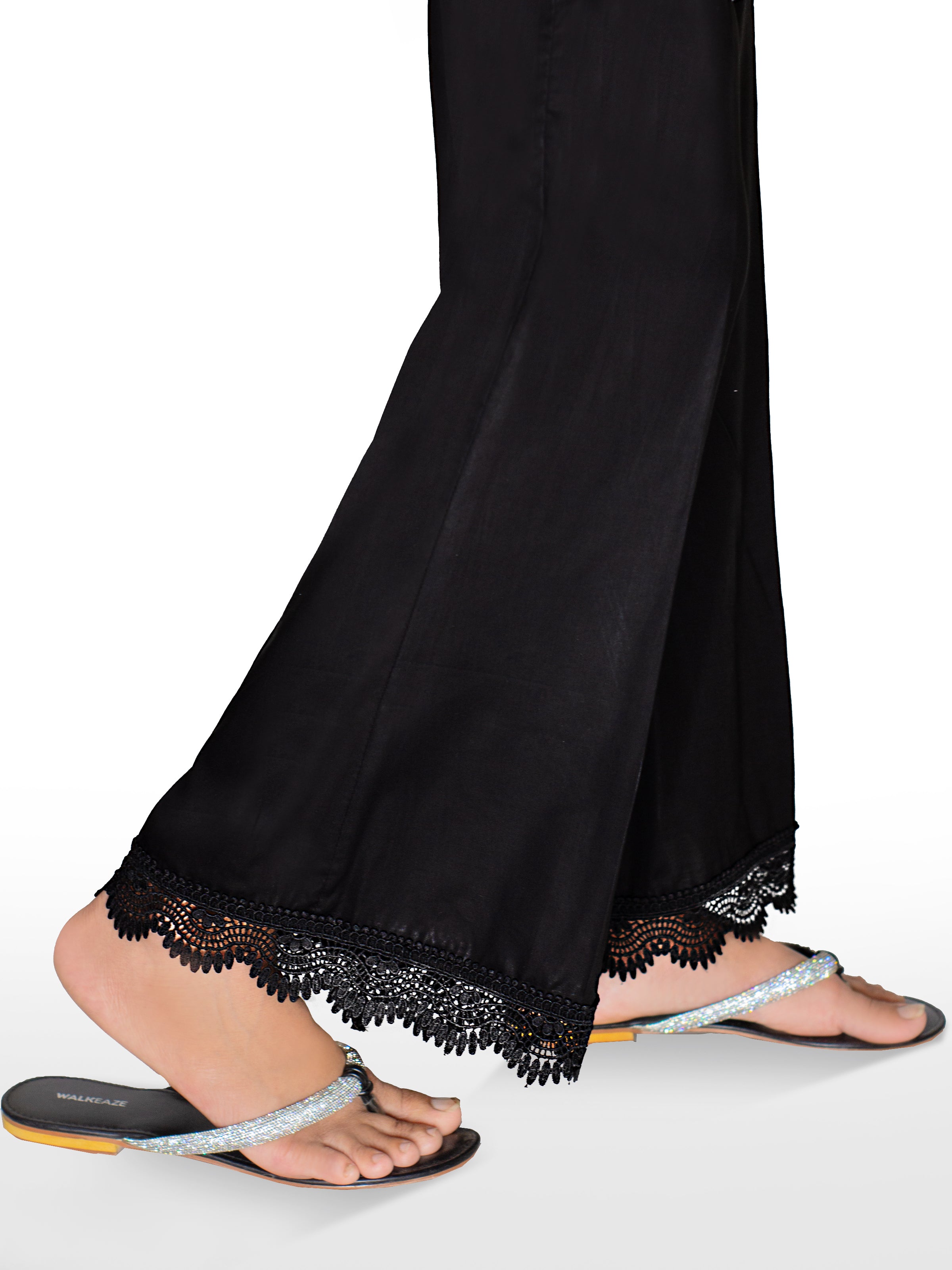 Black Cotton Bell Bottom