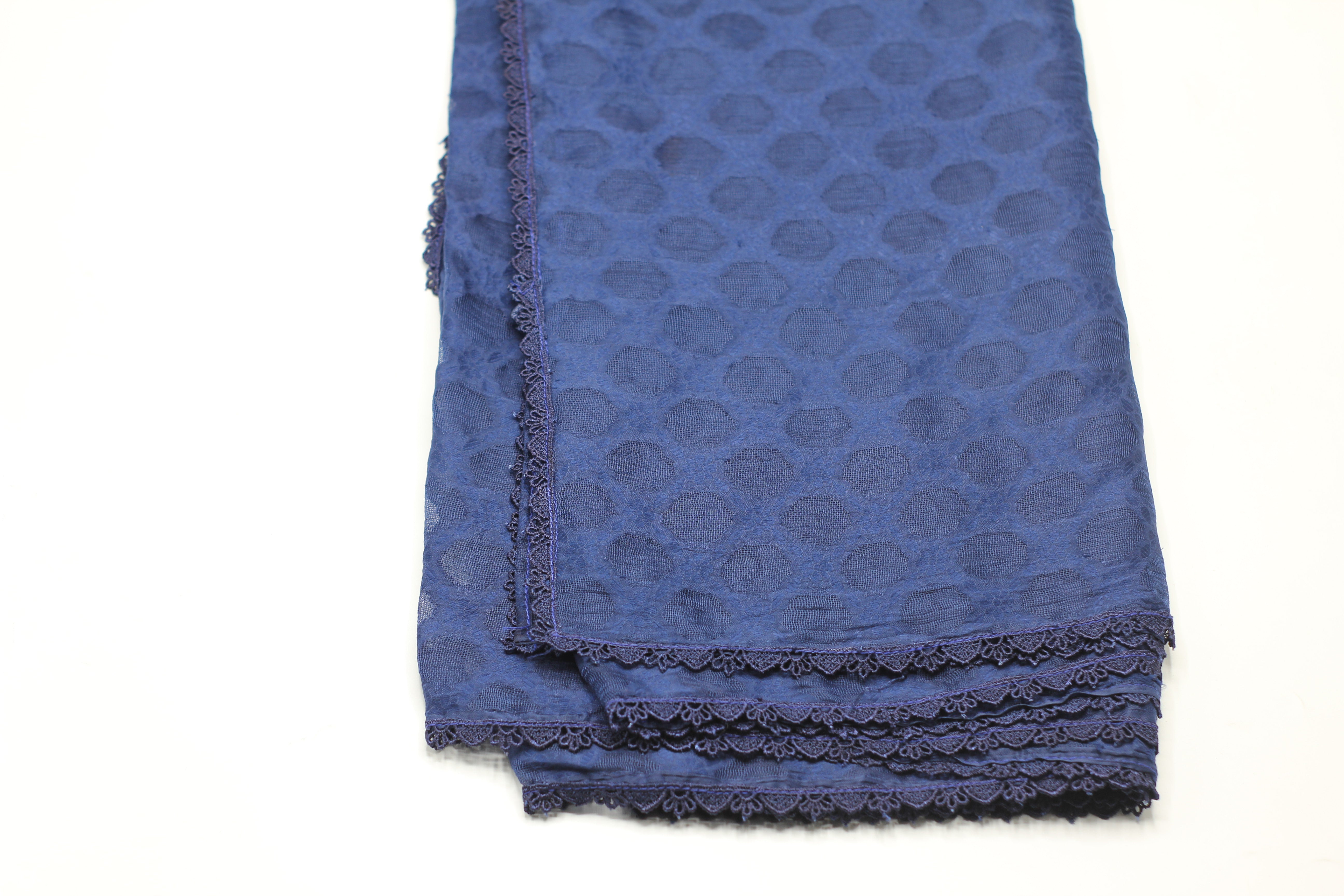 Blue Cotton Net Dupatta