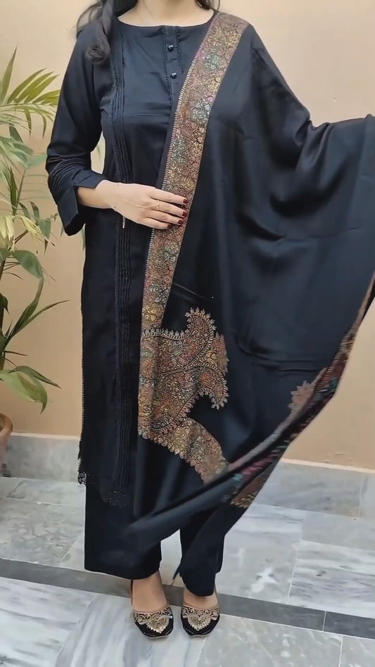 Hand Embroidered Winter Stole New Arrivals