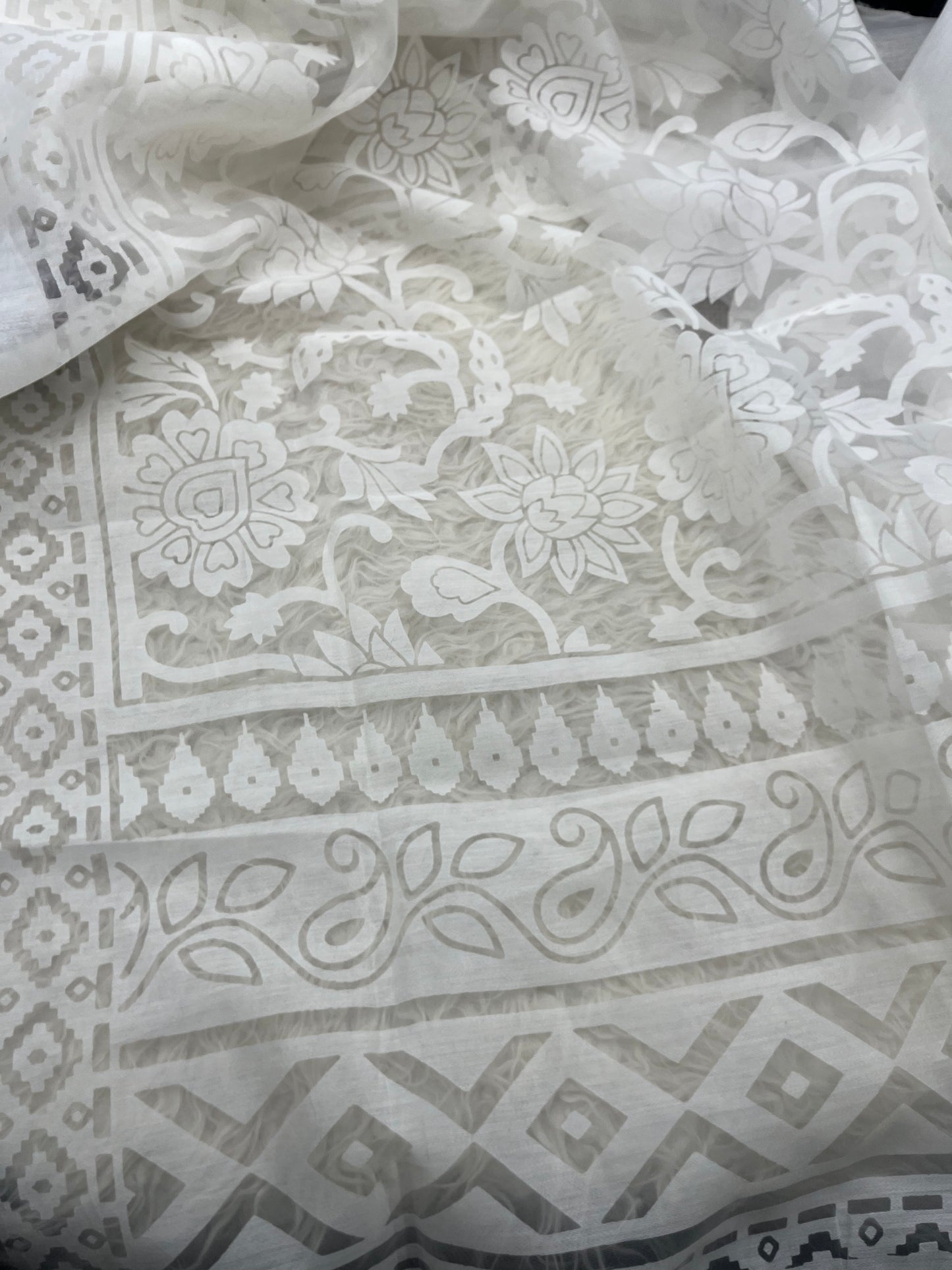 Dyeable Pollachi lawn dupatta Just In