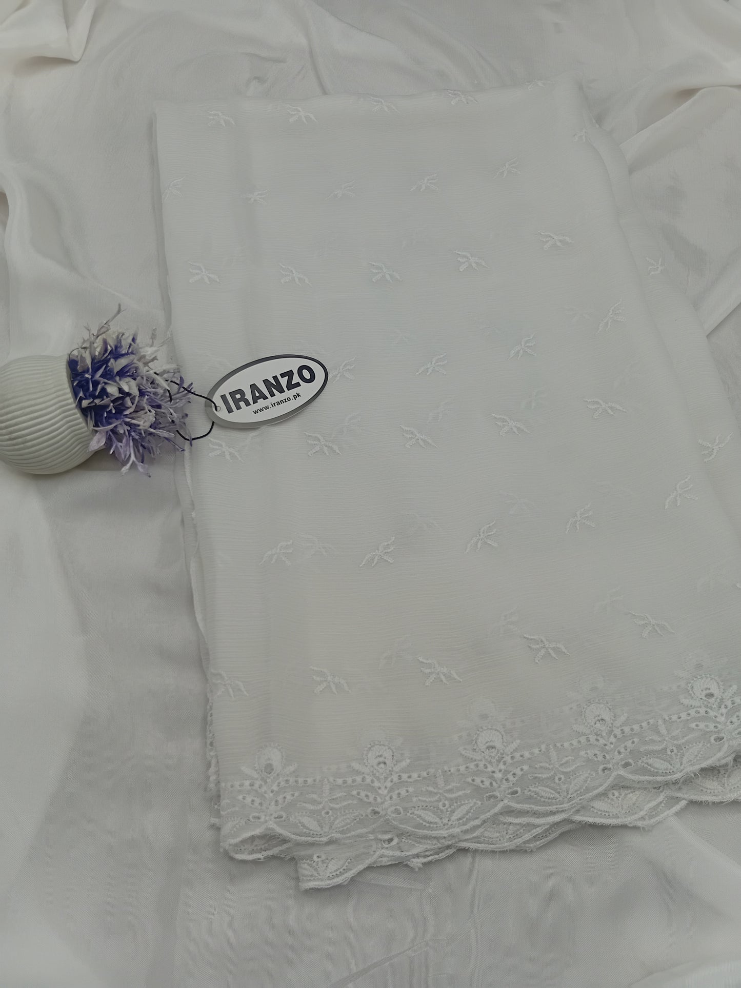 Embroidered Chiffon Dupatta Just in