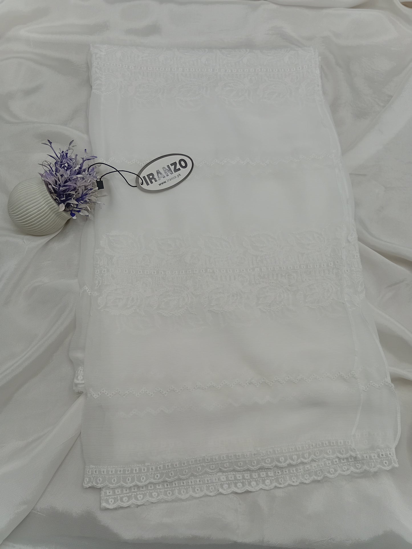 Embroidered Chiffon Dupatta Just in
