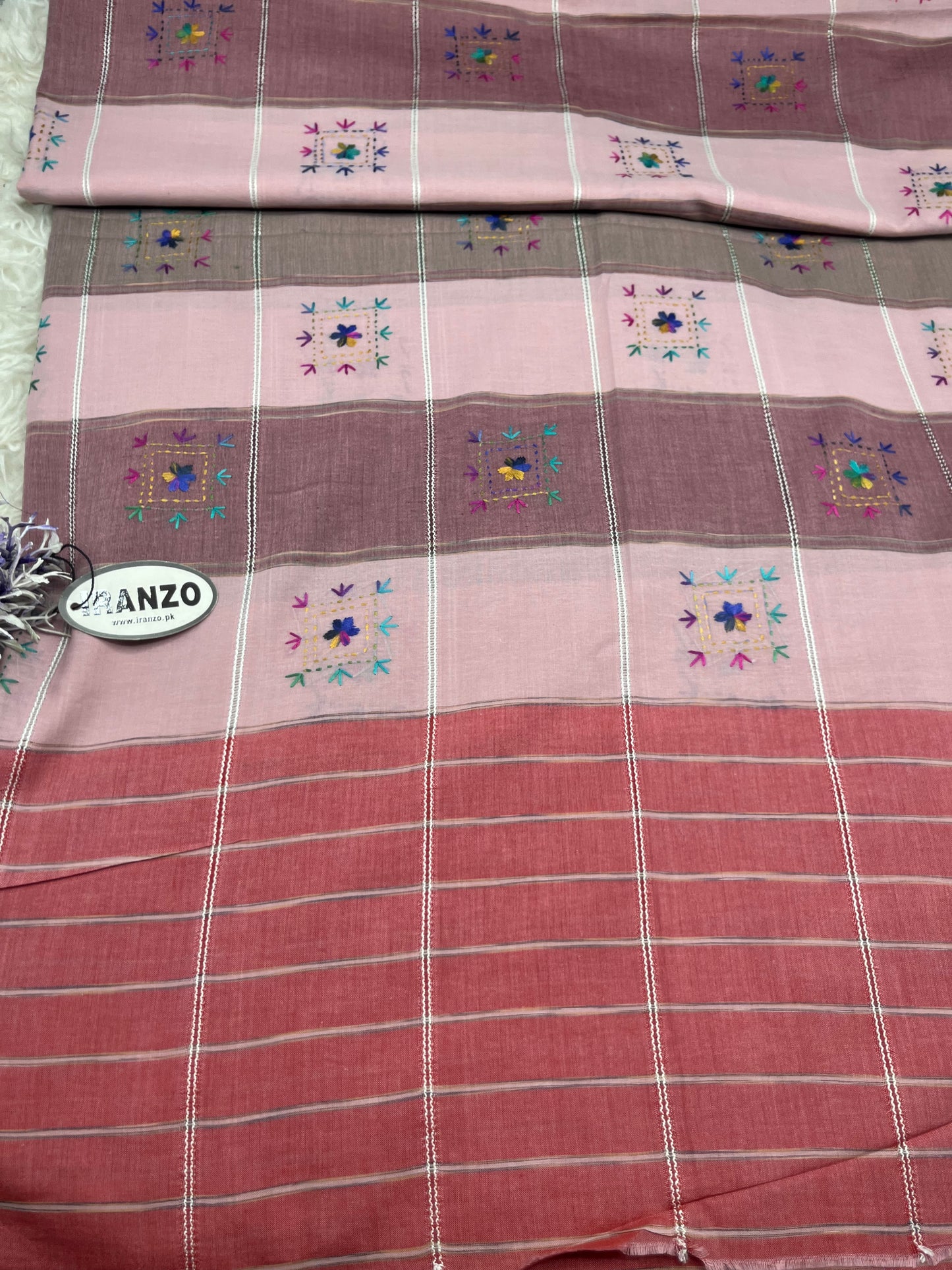 Hand Embroidered Lawn Shawl Just In