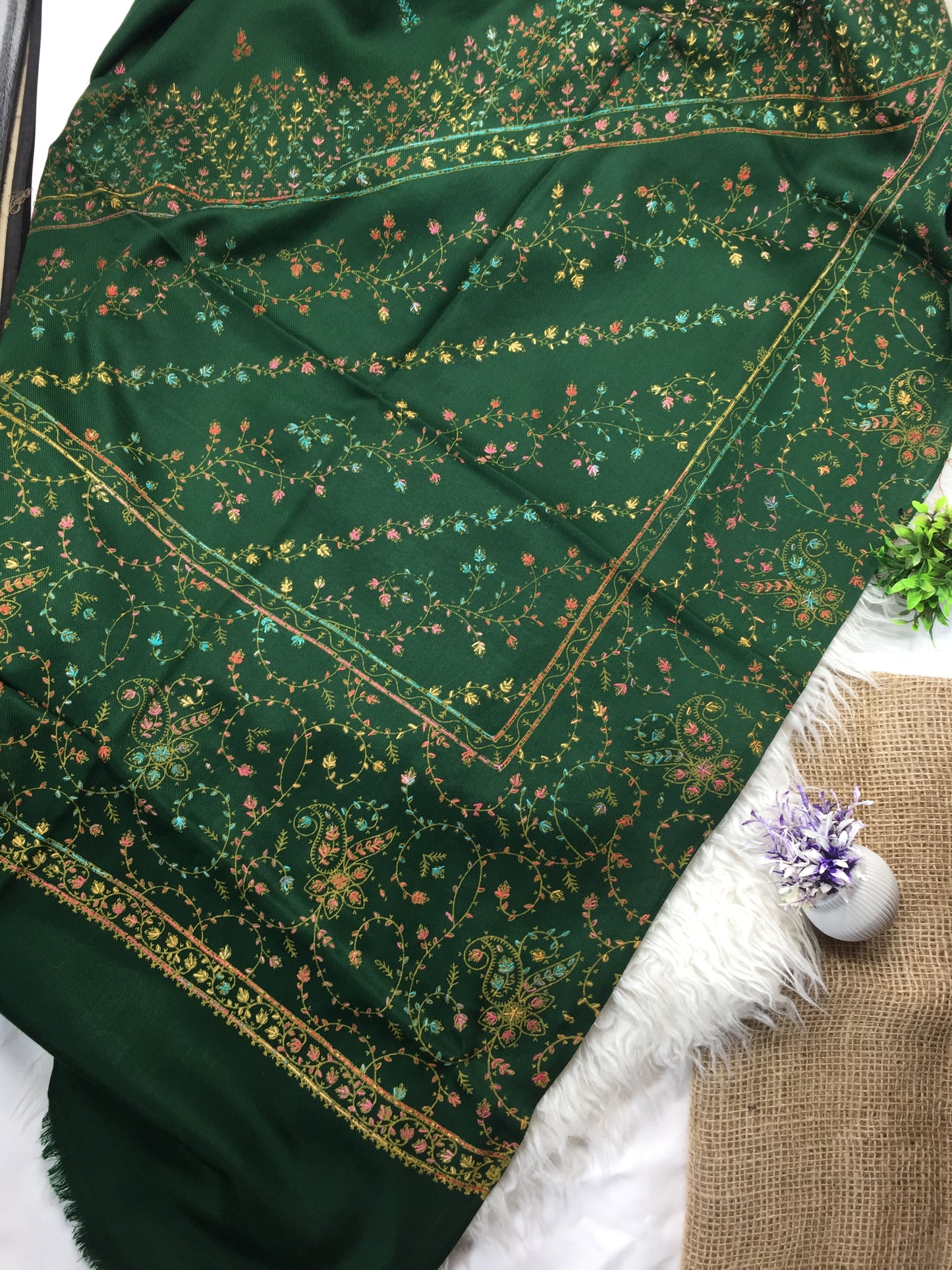 Hand Embroidered Winter Shawl