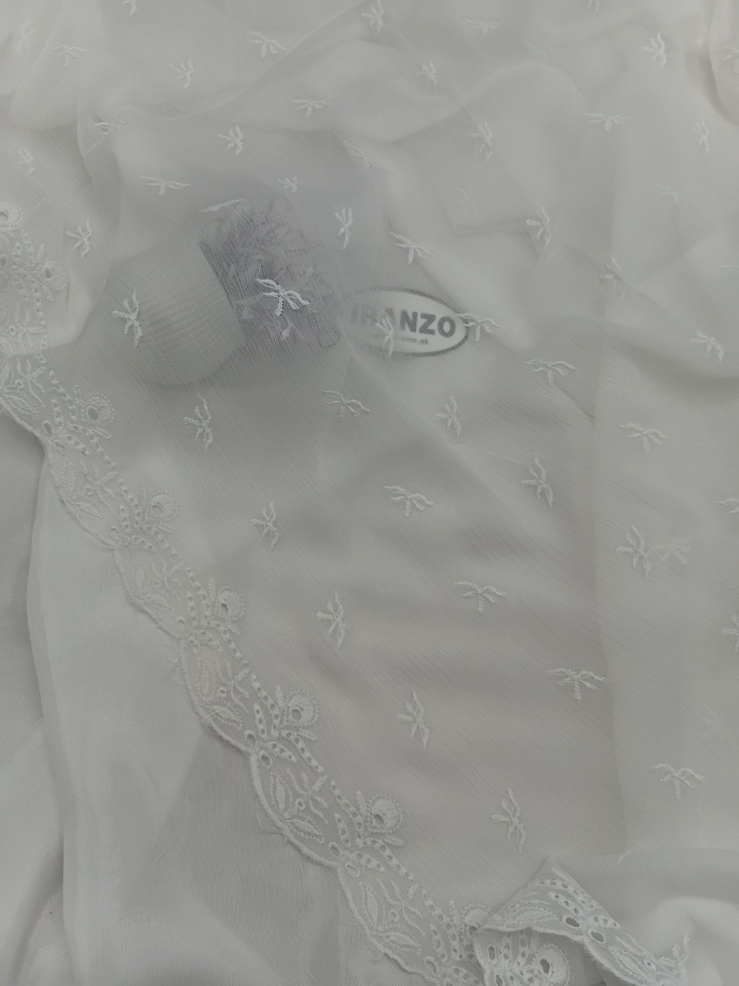 Embroidered Chiffon Dupatta Just in