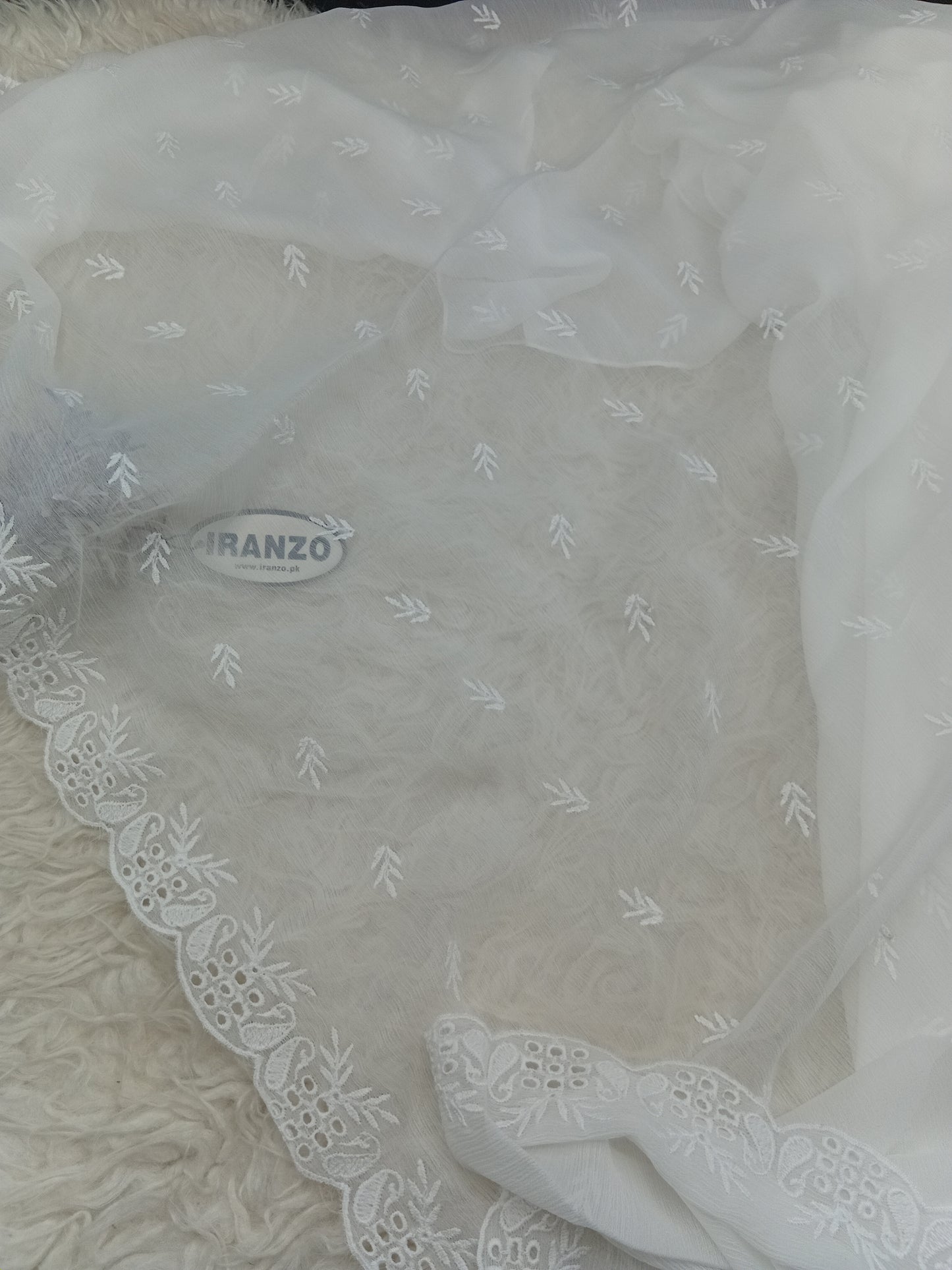 Embroidered Chiffon Dupatta Just in