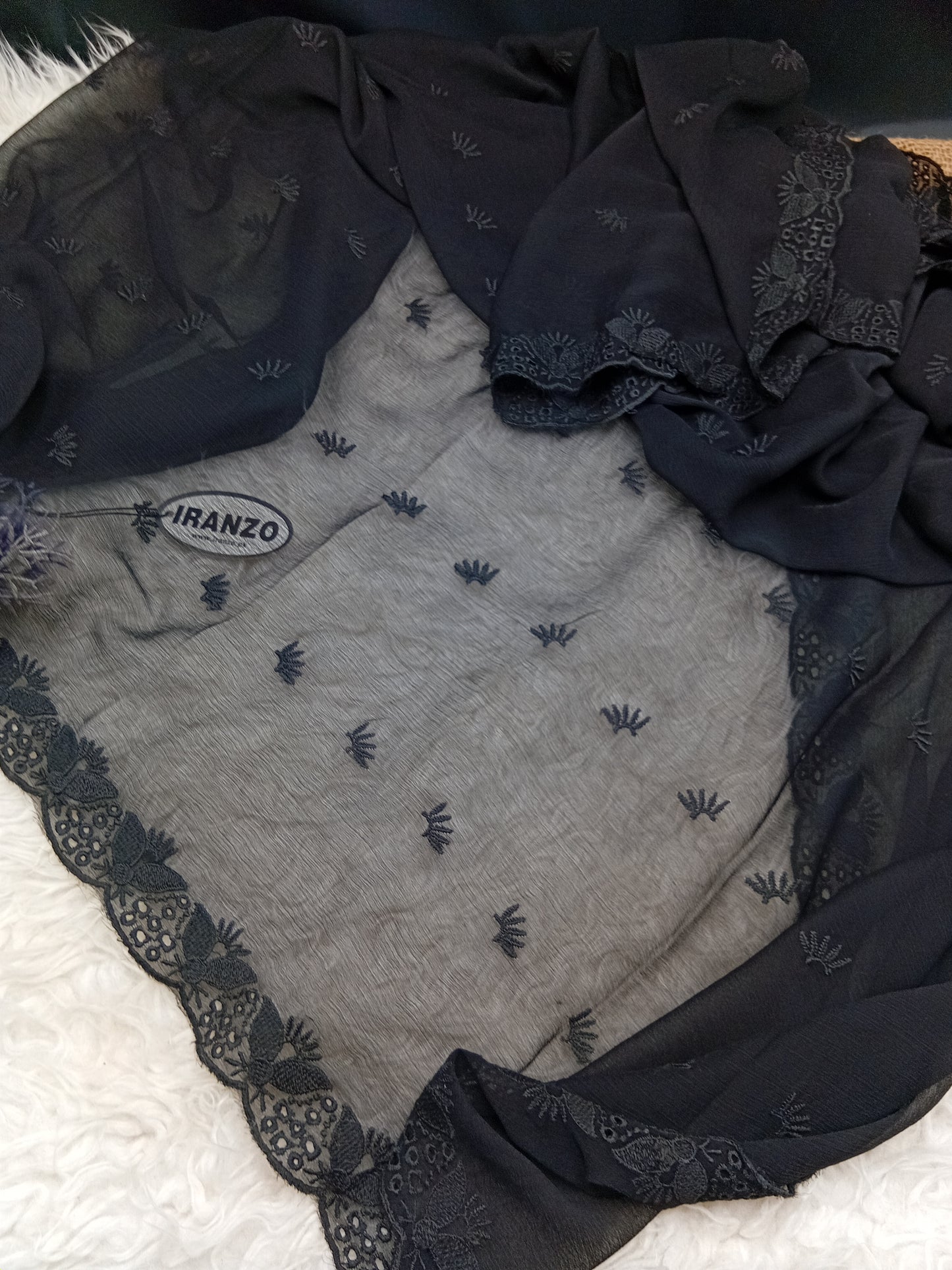 Embroidered Chiffon Dupatta Just in