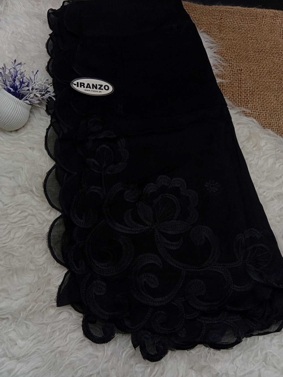 Dyeable Embroidered Chiffon Dupatta Just In