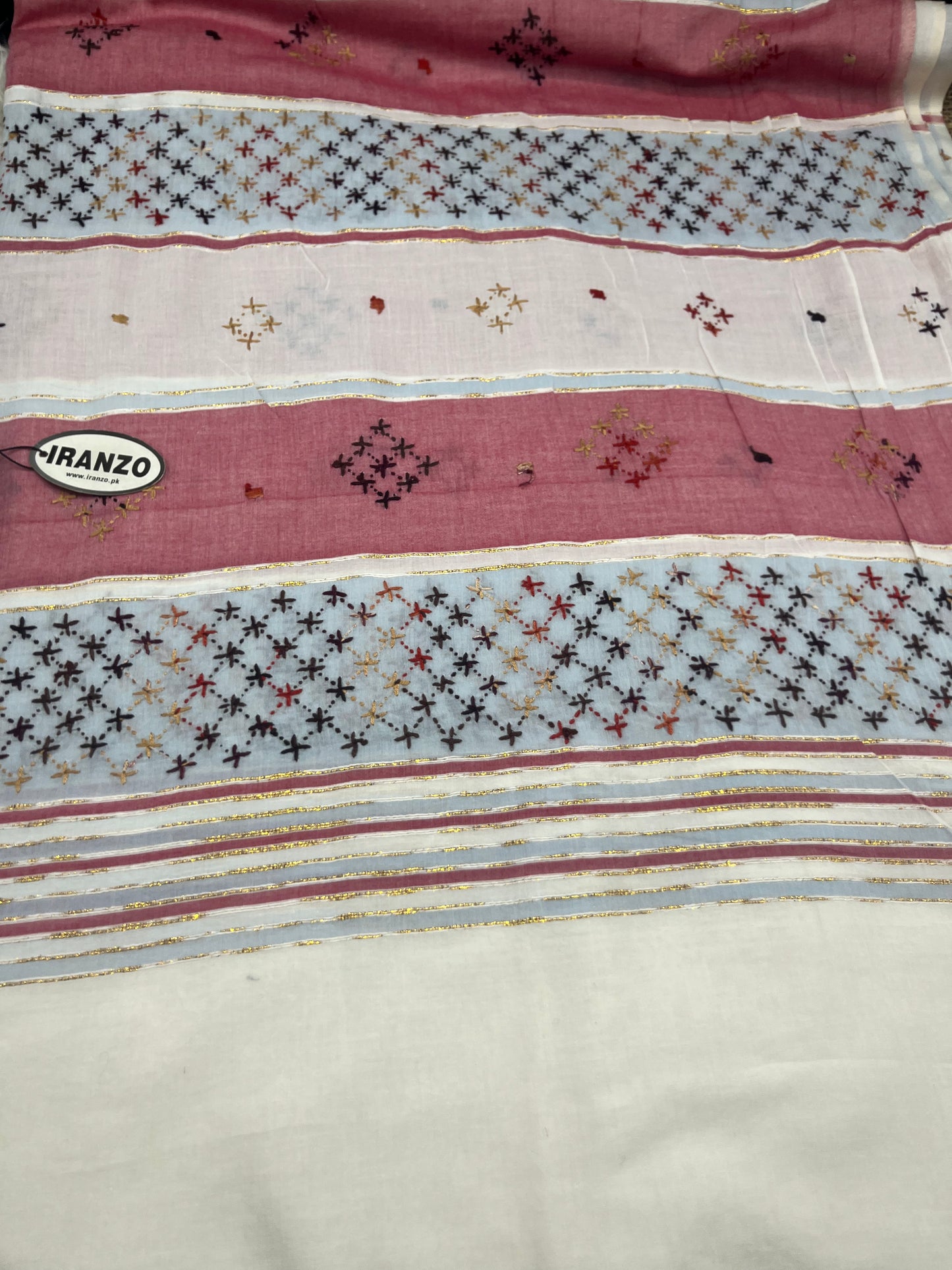 Hand Embroidered Lawn Shawl Just In