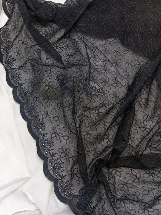 Embroidered Chiffon Dupatta Just in