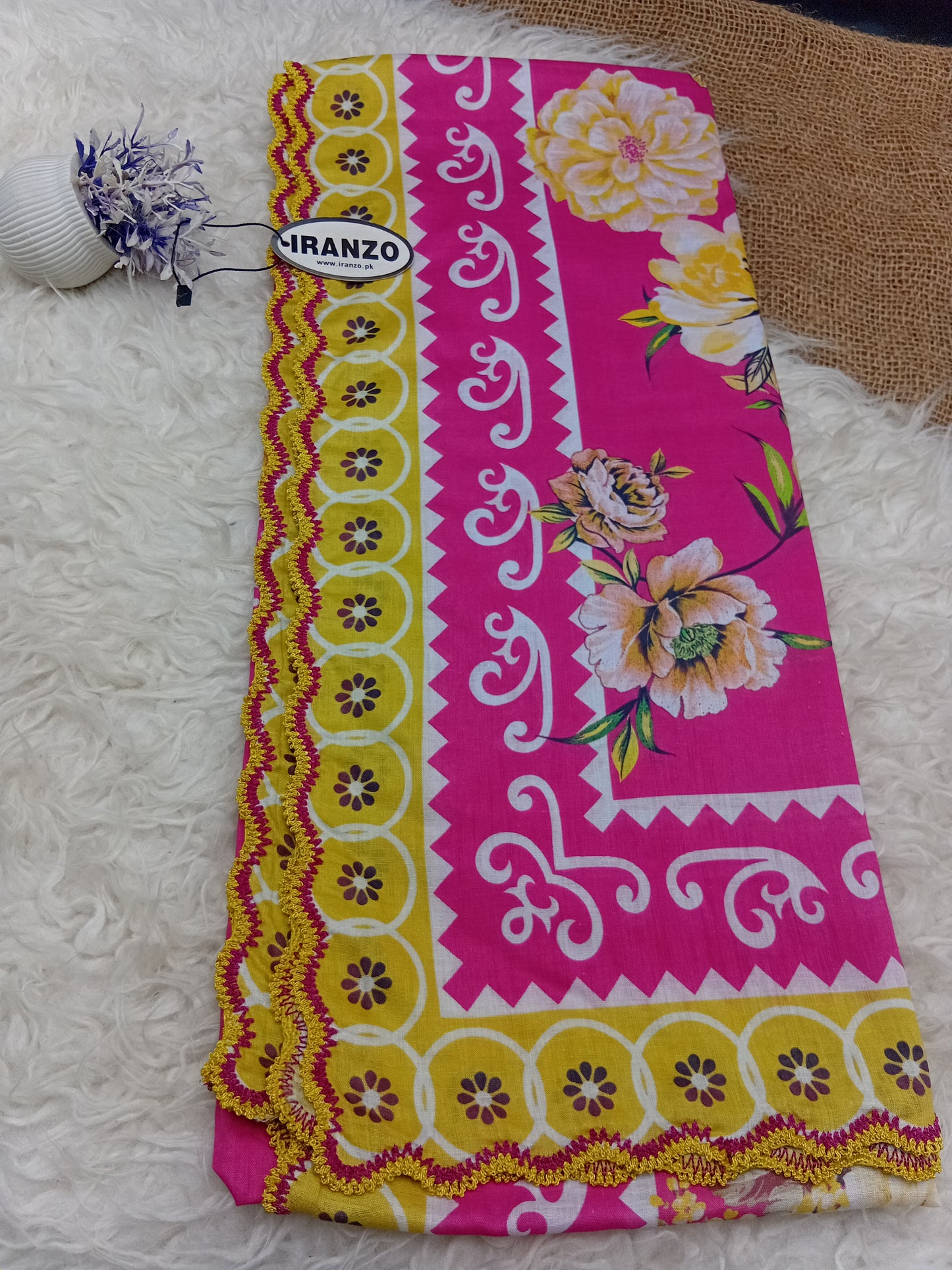 Lawn Dupatta Fourside Crochet Just in