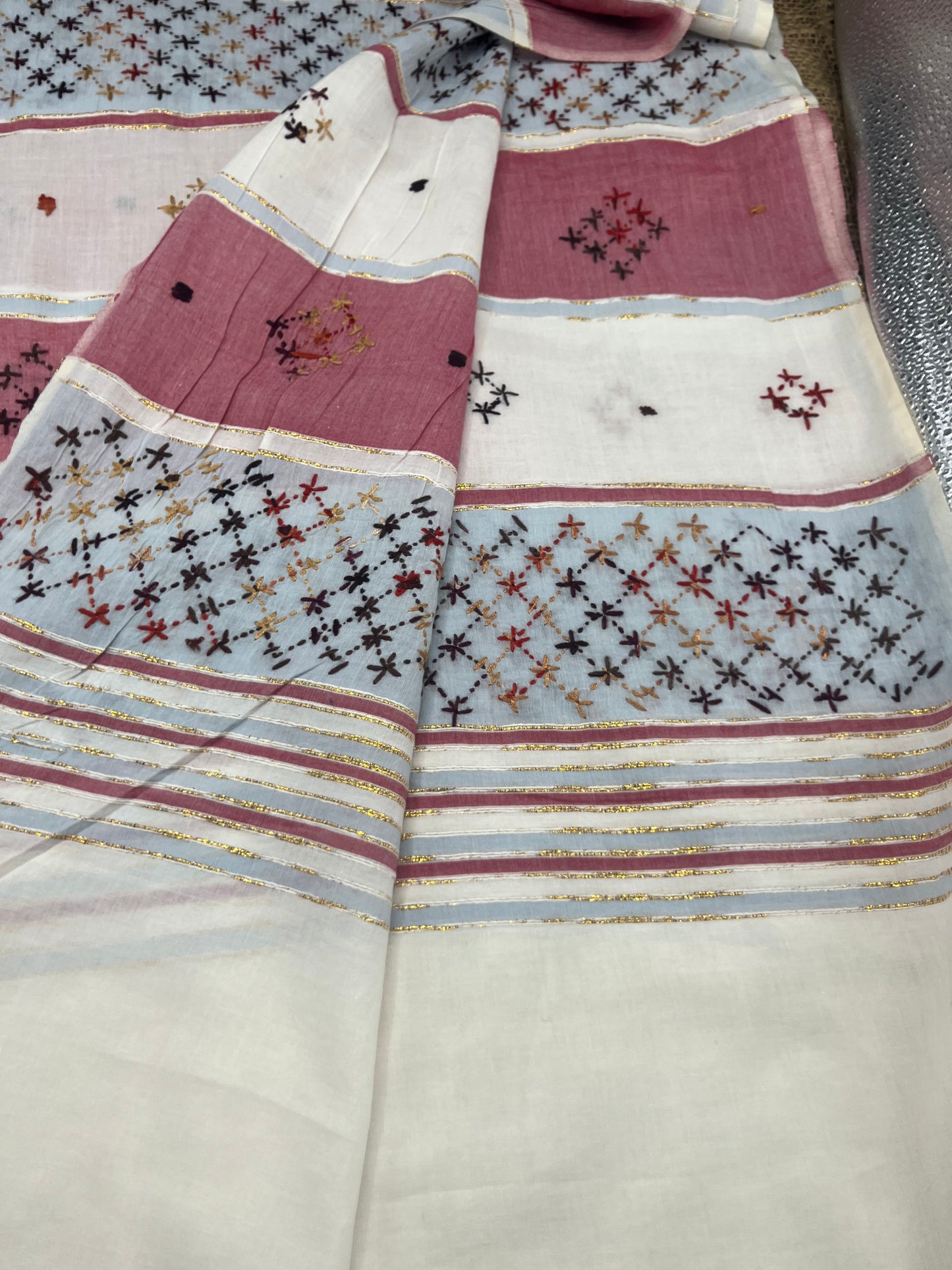 Hand Embroidered Lawn Shawl Just In