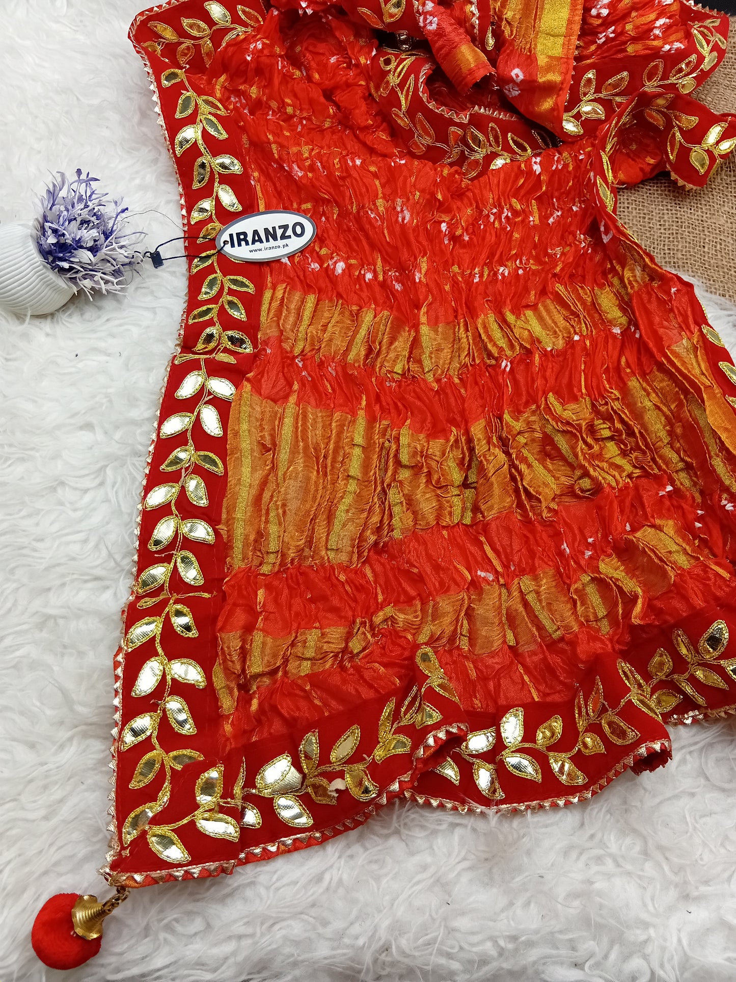 Crushed Soft Silk Gotta Work Dupatta