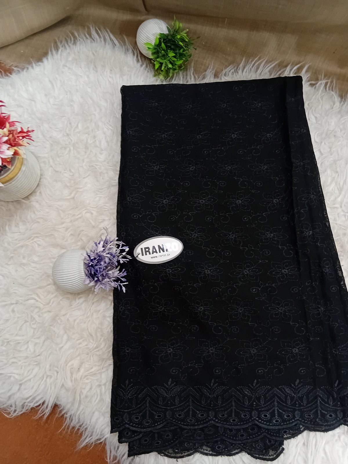 Embroidered Chiffon Dupatta Just in