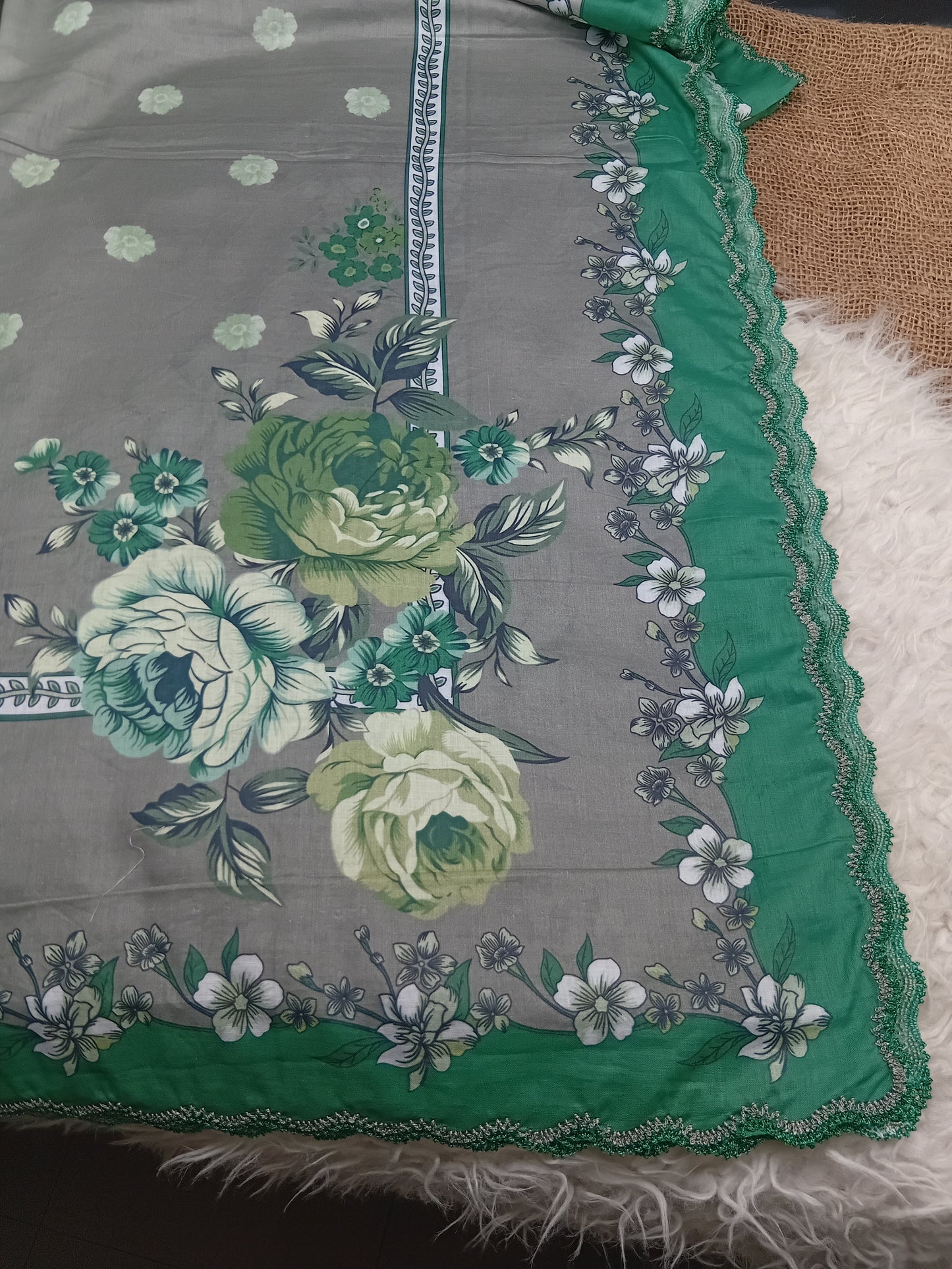 Lawn Dupatta Fourside Crochet Just In