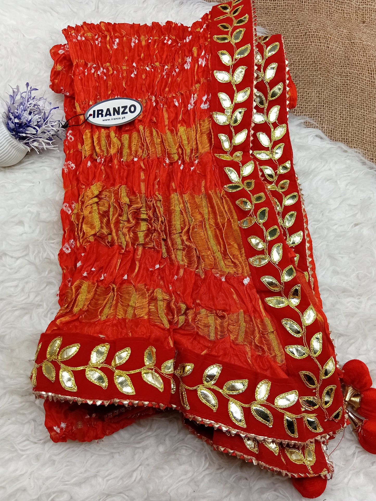Crushed Soft Silk Gotta Work Dupatta