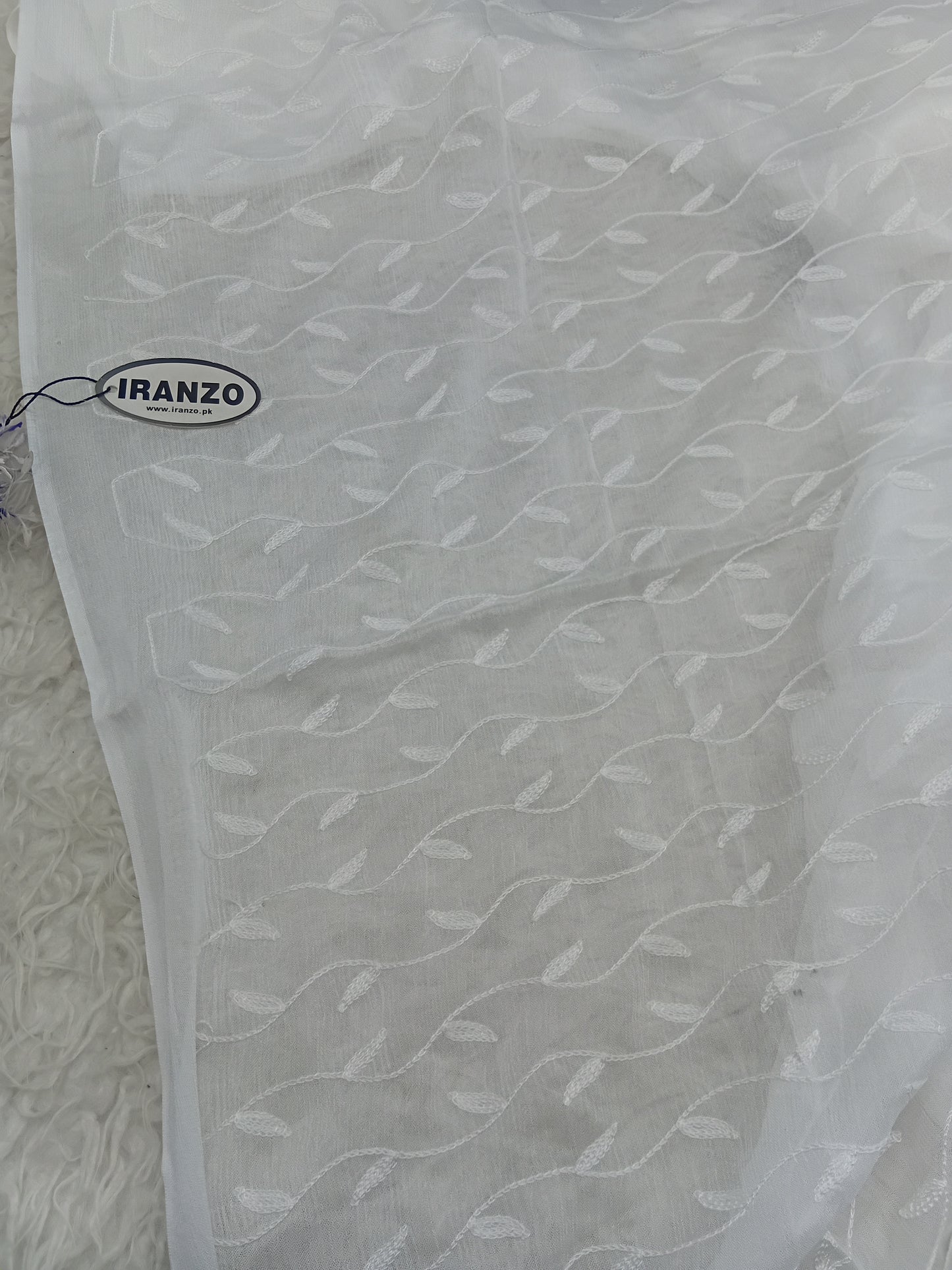 Dyeable Embroidered Chiffon Dupatta Just In