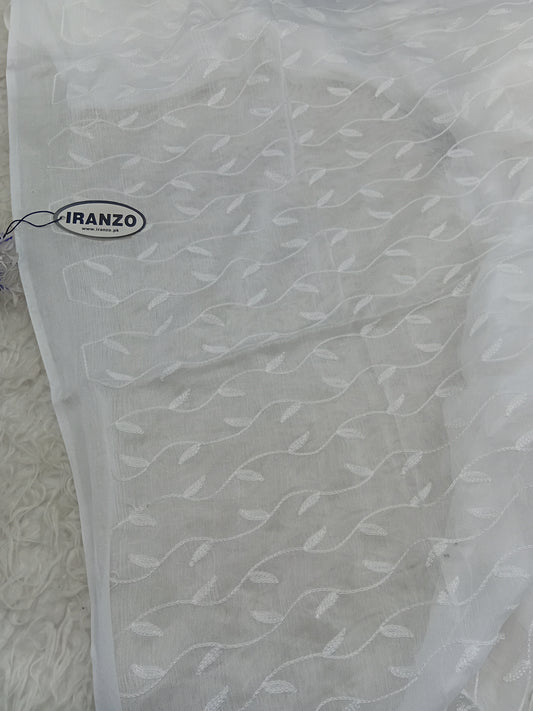 Dyeable Embroidered Chiffon Dupatta Just In