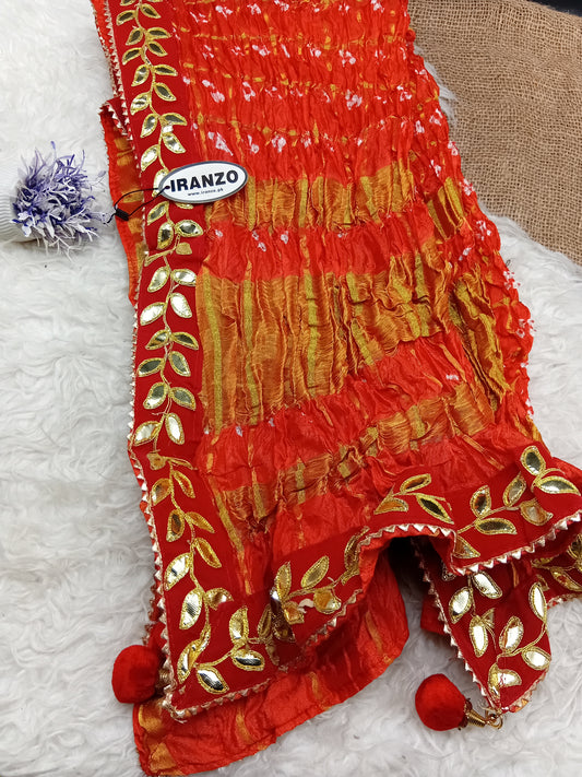 Crushed Soft Silk Gotta Work Dupatta
