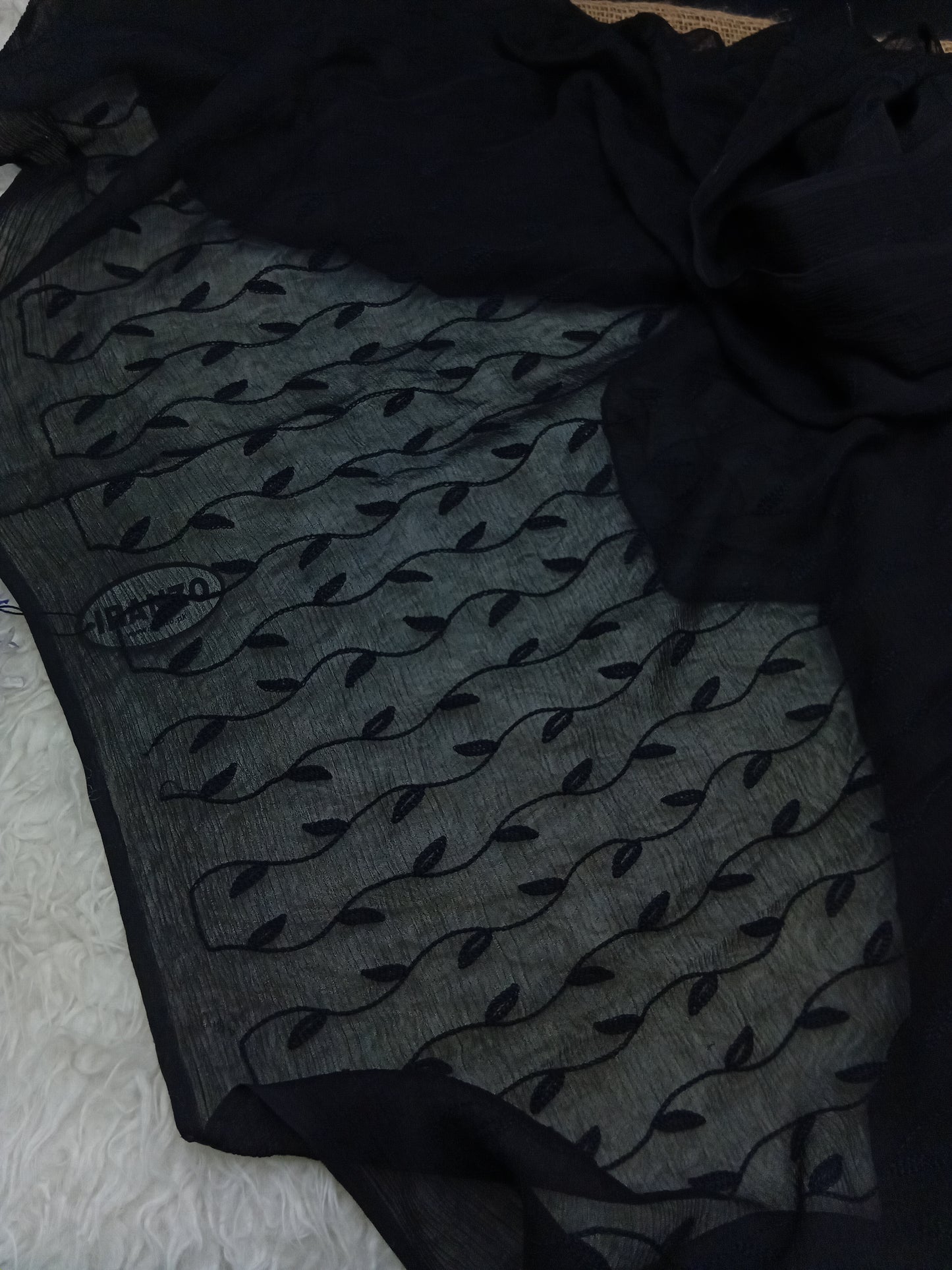 Dyeable Embroidered Chiffon Dupatta Just In