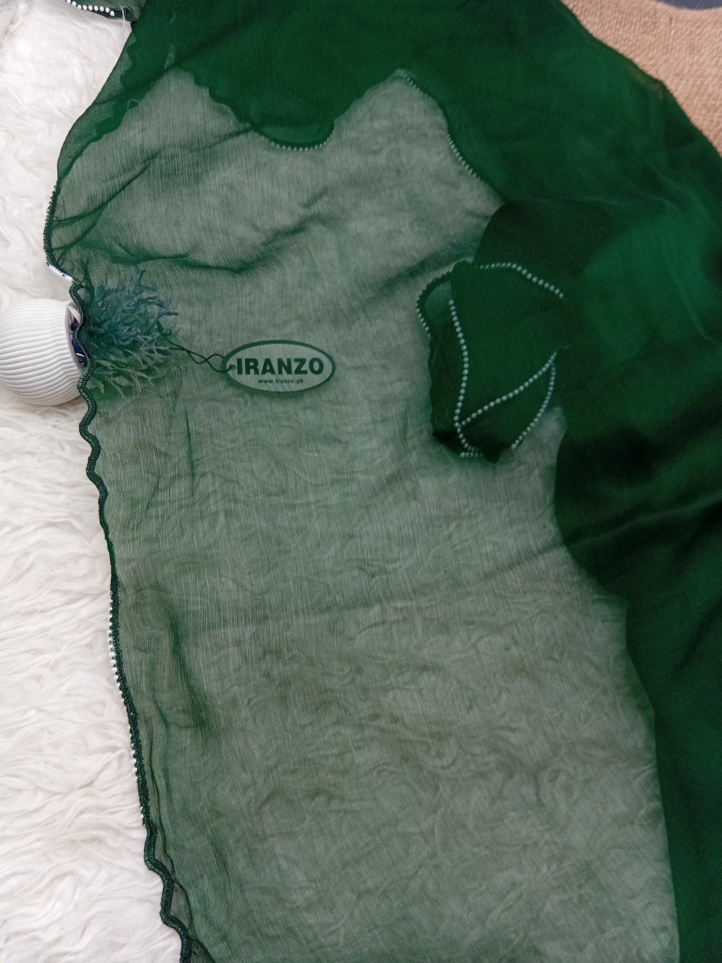 Green Solid Chiffon Dupatta just in