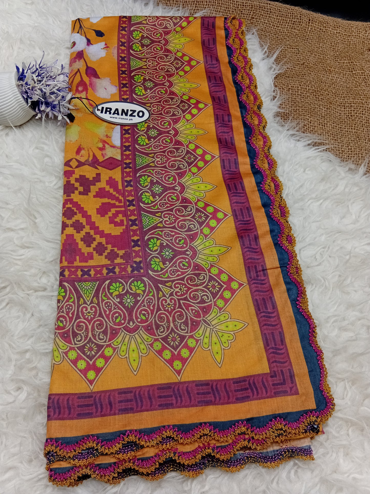 Lawn Dupatta Fourside Crochet just In