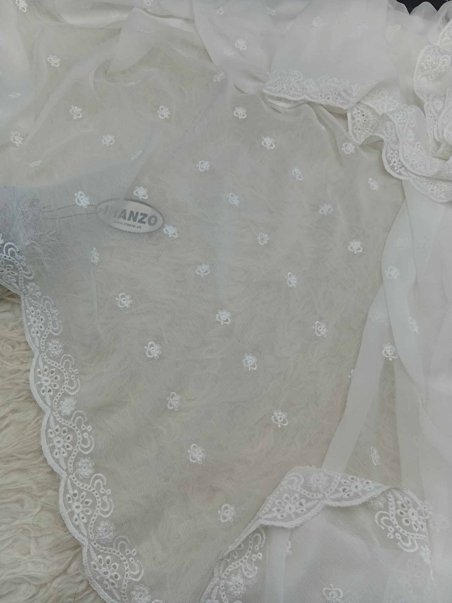 Embroidered Chiffon Dupatta Just in