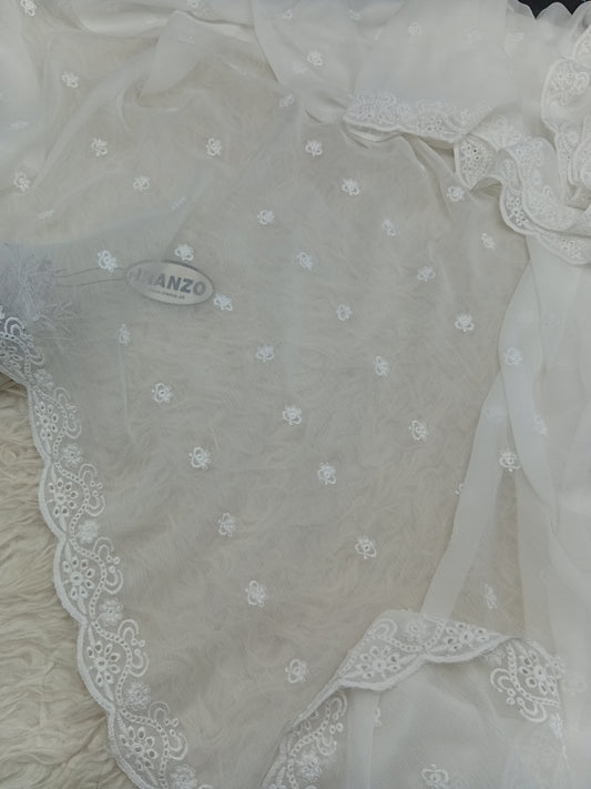 Embroidered Chiffon Dupatta Just in
