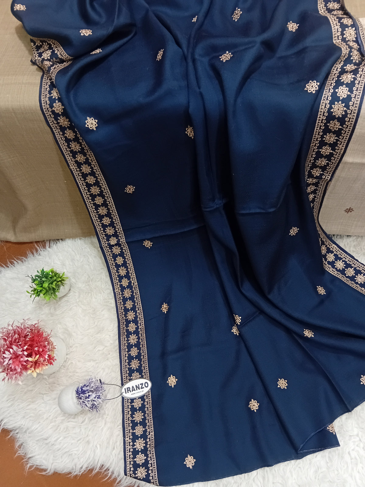 Embroidered Winter Shawl
