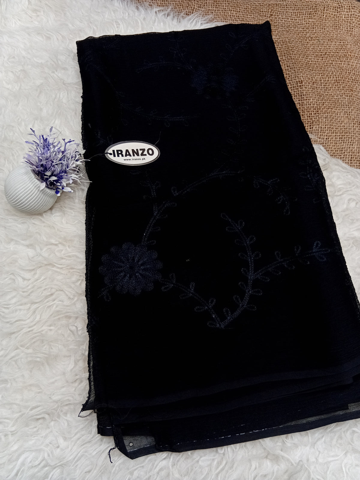 Dyeable Embroidered Chiffon Dupatta Just In