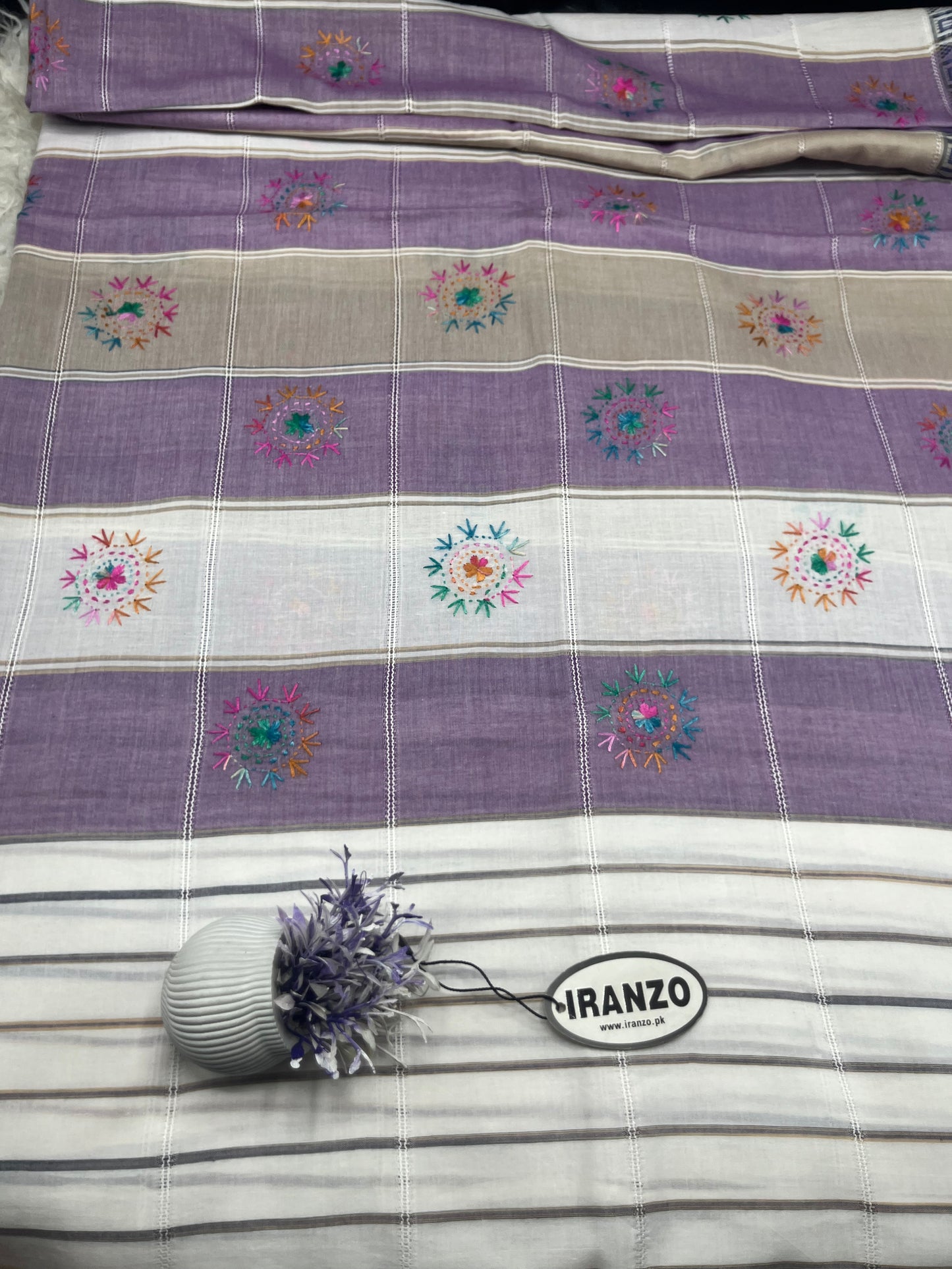 Hand Embroidered Lawn Shawl Just In
