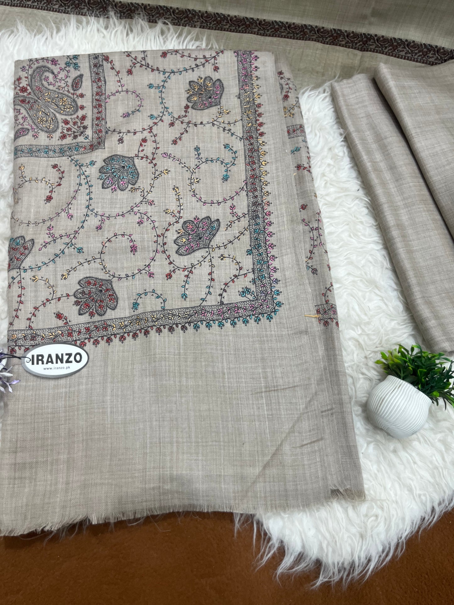 Wool Heavy Shawl Three Piece