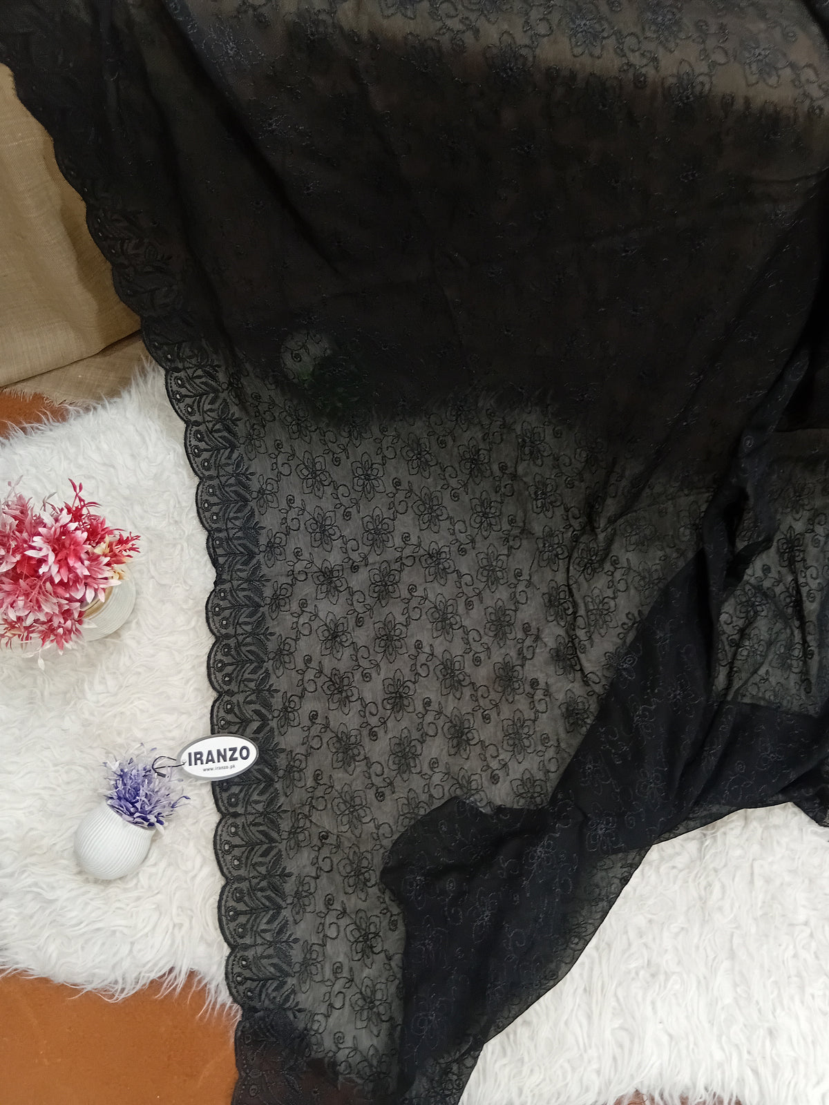 Embroidered Chiffon Dupatta Just in