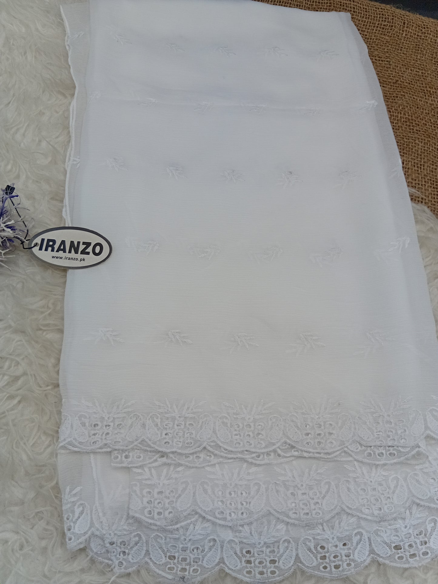 Embroidered Chiffon Dupatta Just in