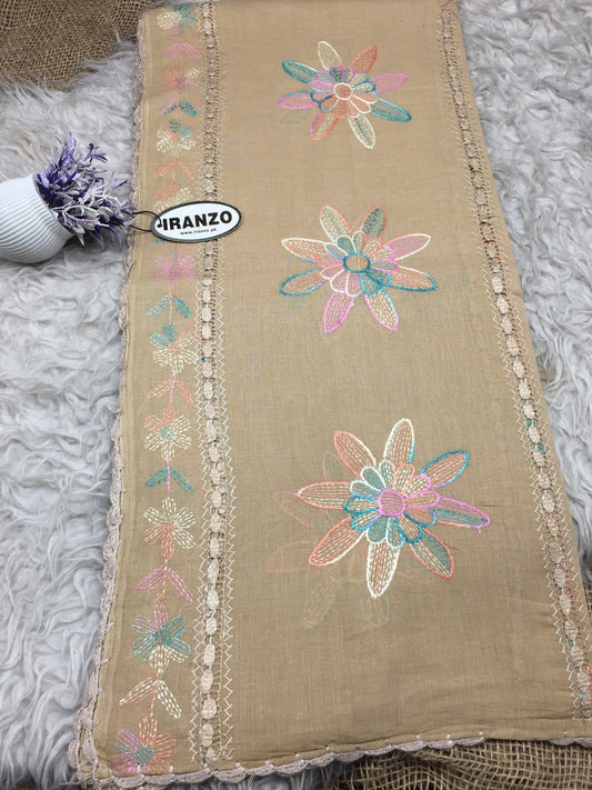 Hand Embroidered Lawn Shawl