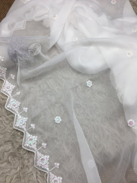 Sequence Embroidered Chiffon Dupatta