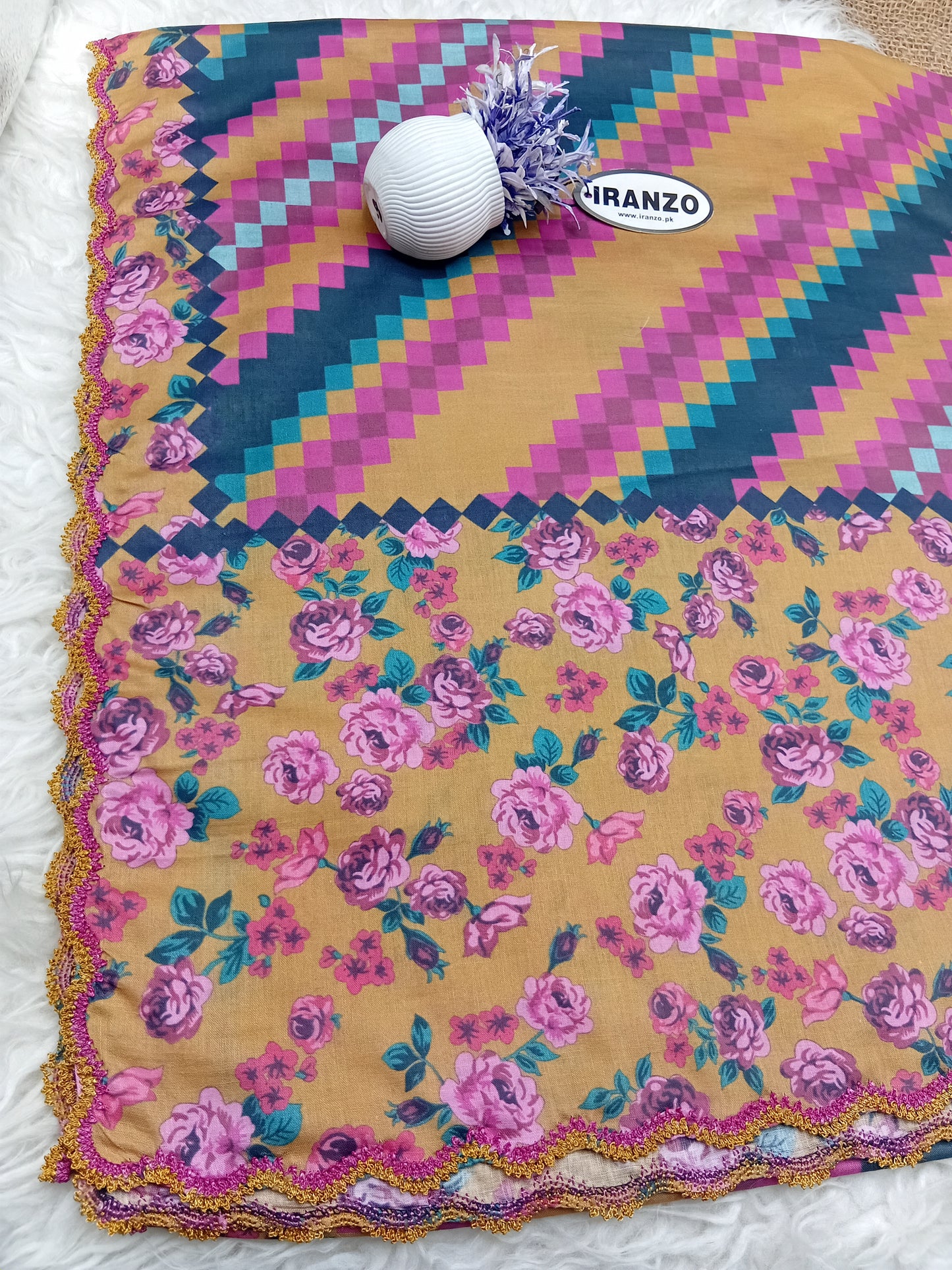 Lawn Dupatta Fourside Crochet Just In