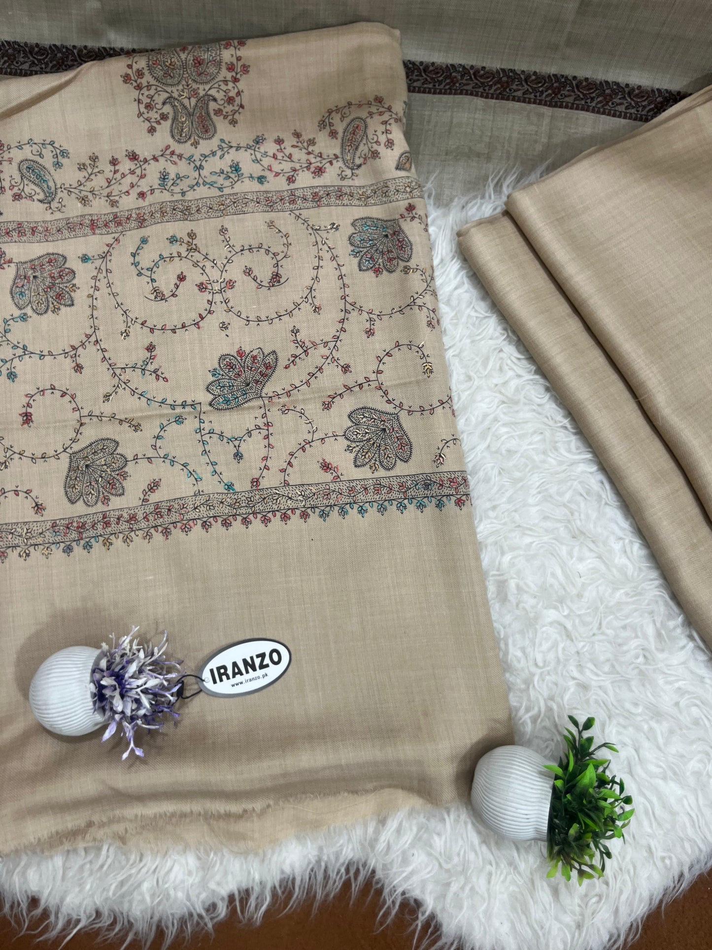 Wool Heavy Shawl Three Piece