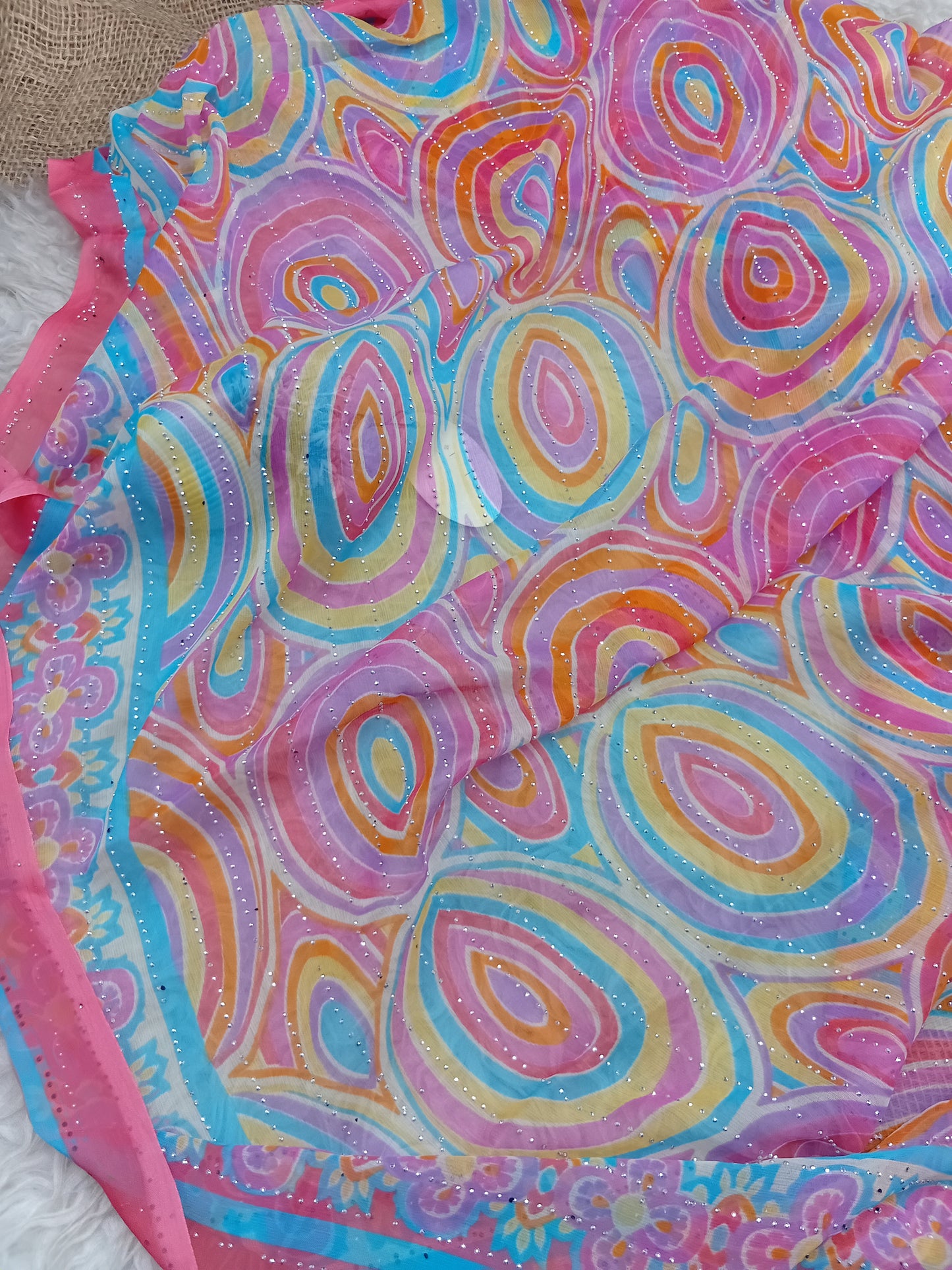 Stone Work Chiffon Dupatta