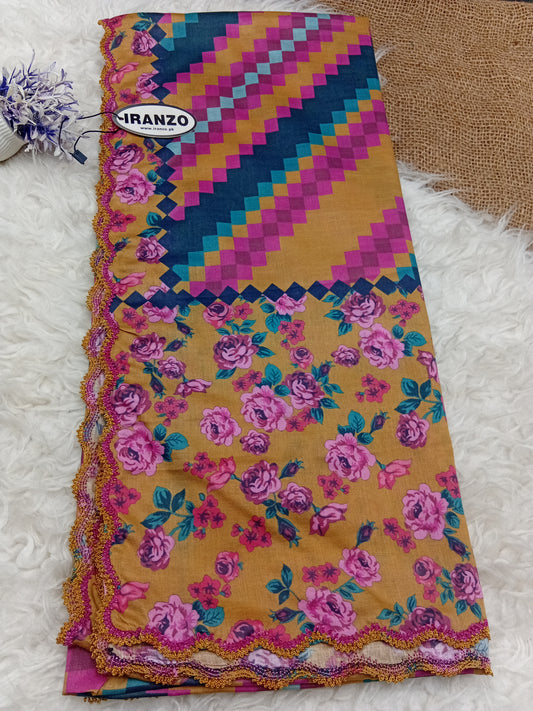 Lawn Dupatta Fourside Crochet Just In