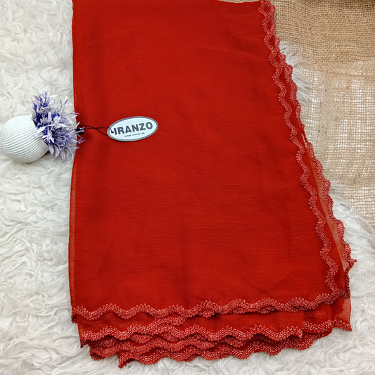 Four sided crochet dupatta