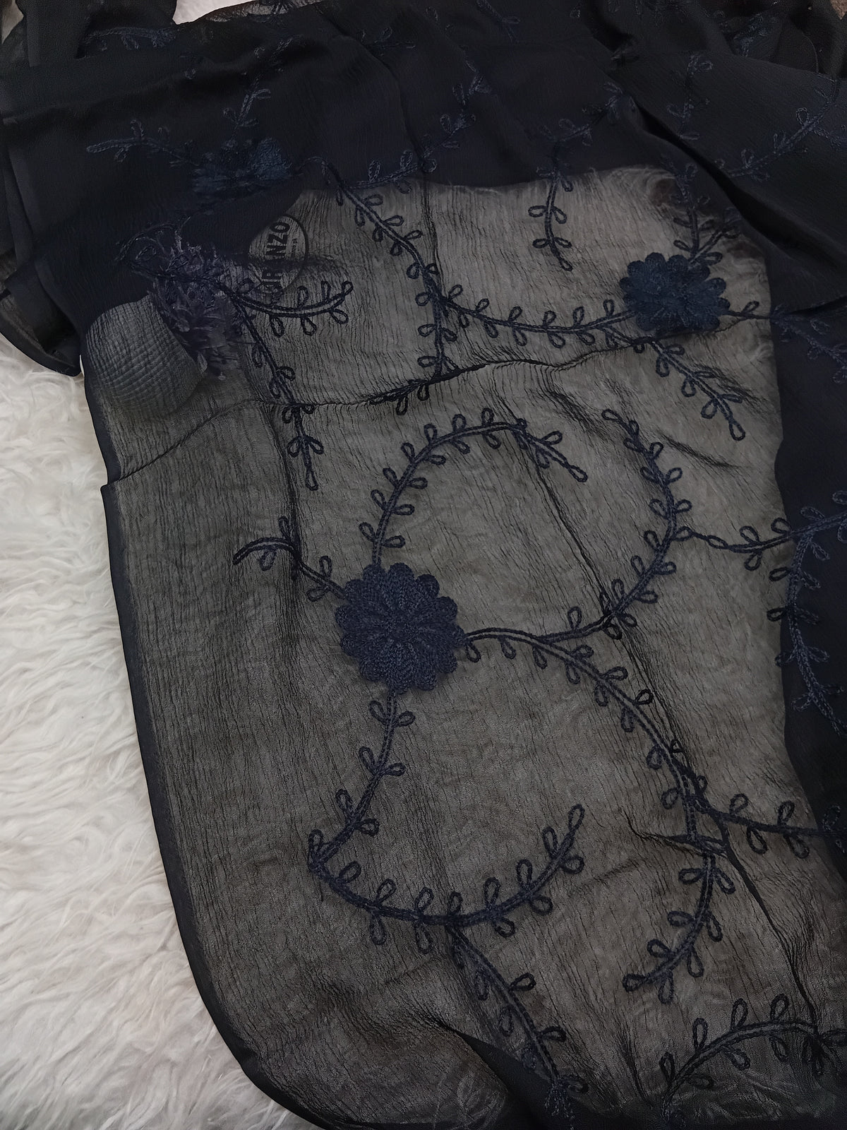Dyeable Embroidered Chiffon Dupatta Just In
