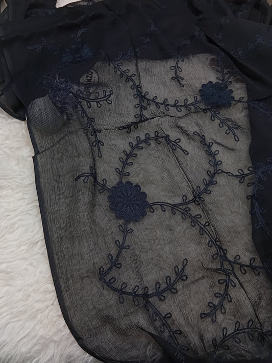 Dyeable Embroidered Chiffon Dupatta Just In