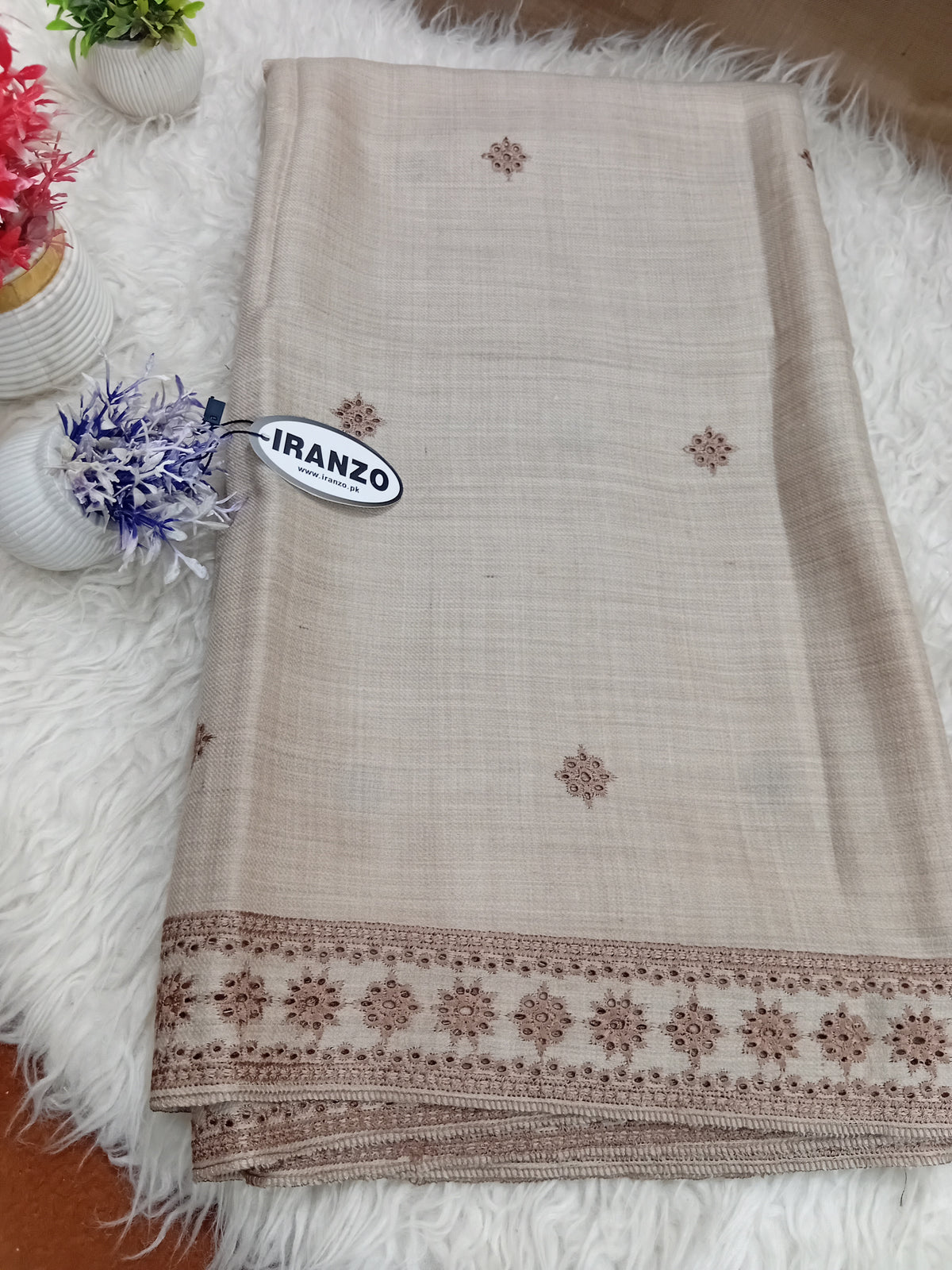Embroidered Winter Shawl