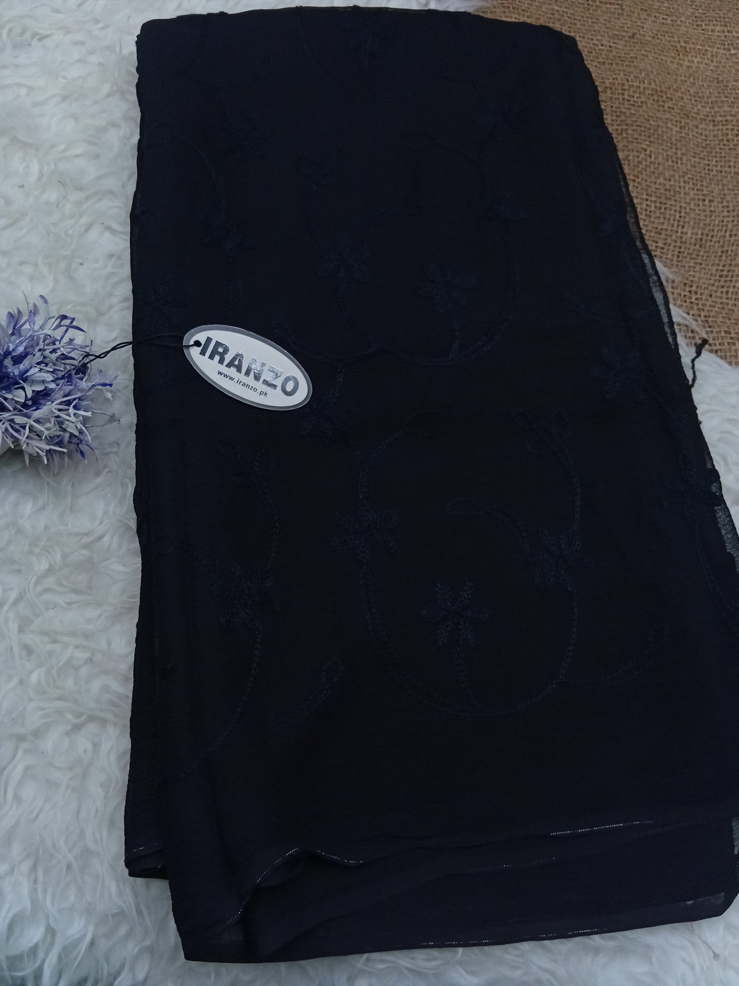 Dyeable Embroidered Chiffon Dupatta Just In