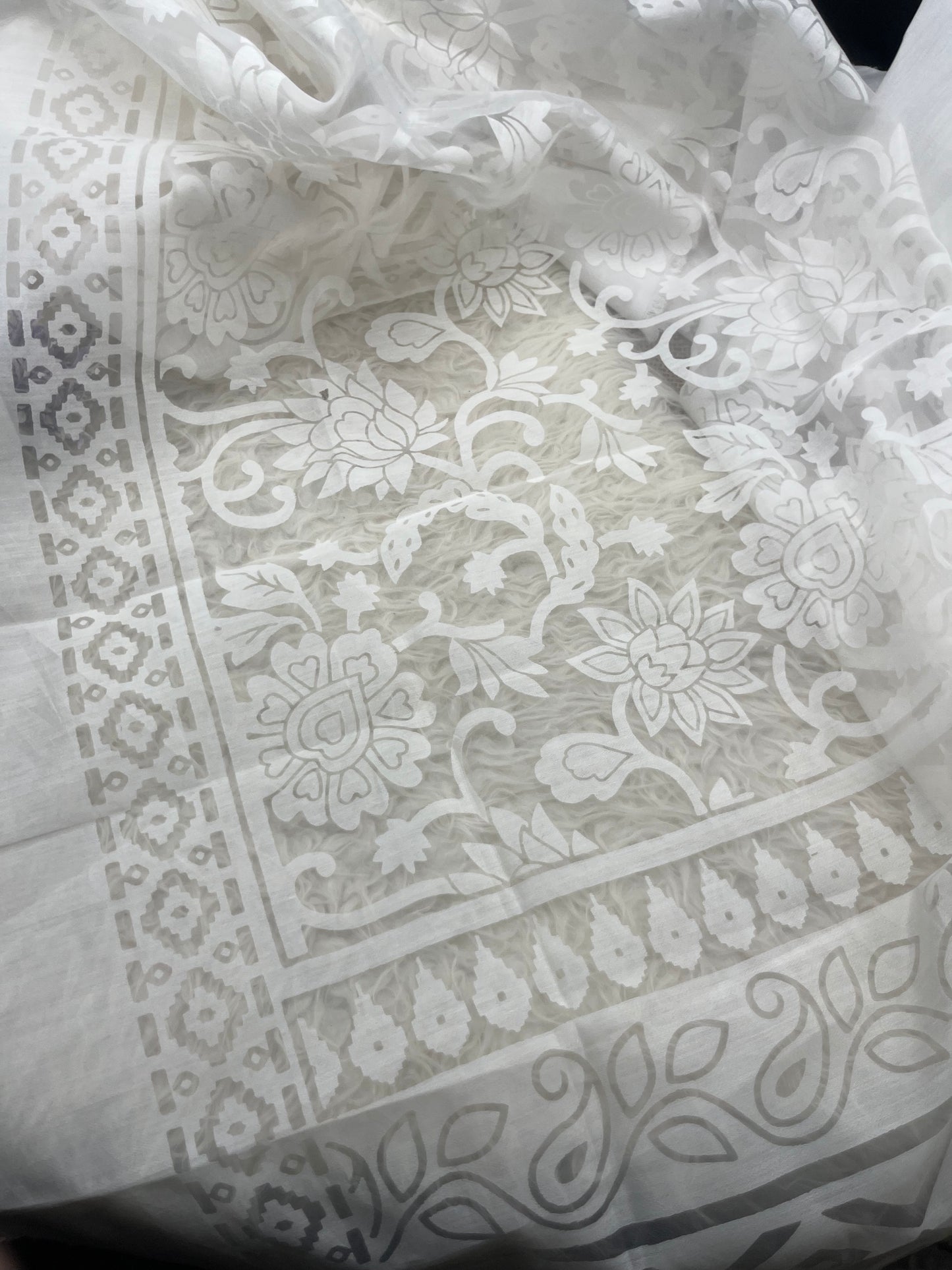 Dyeable Pollachi lawn dupatta Just In