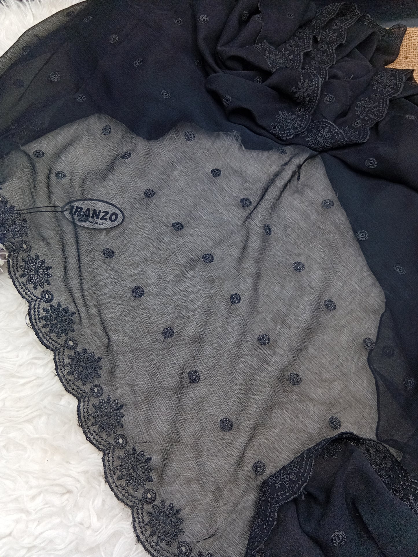 Embroidered Chiffon Dupatta Just in